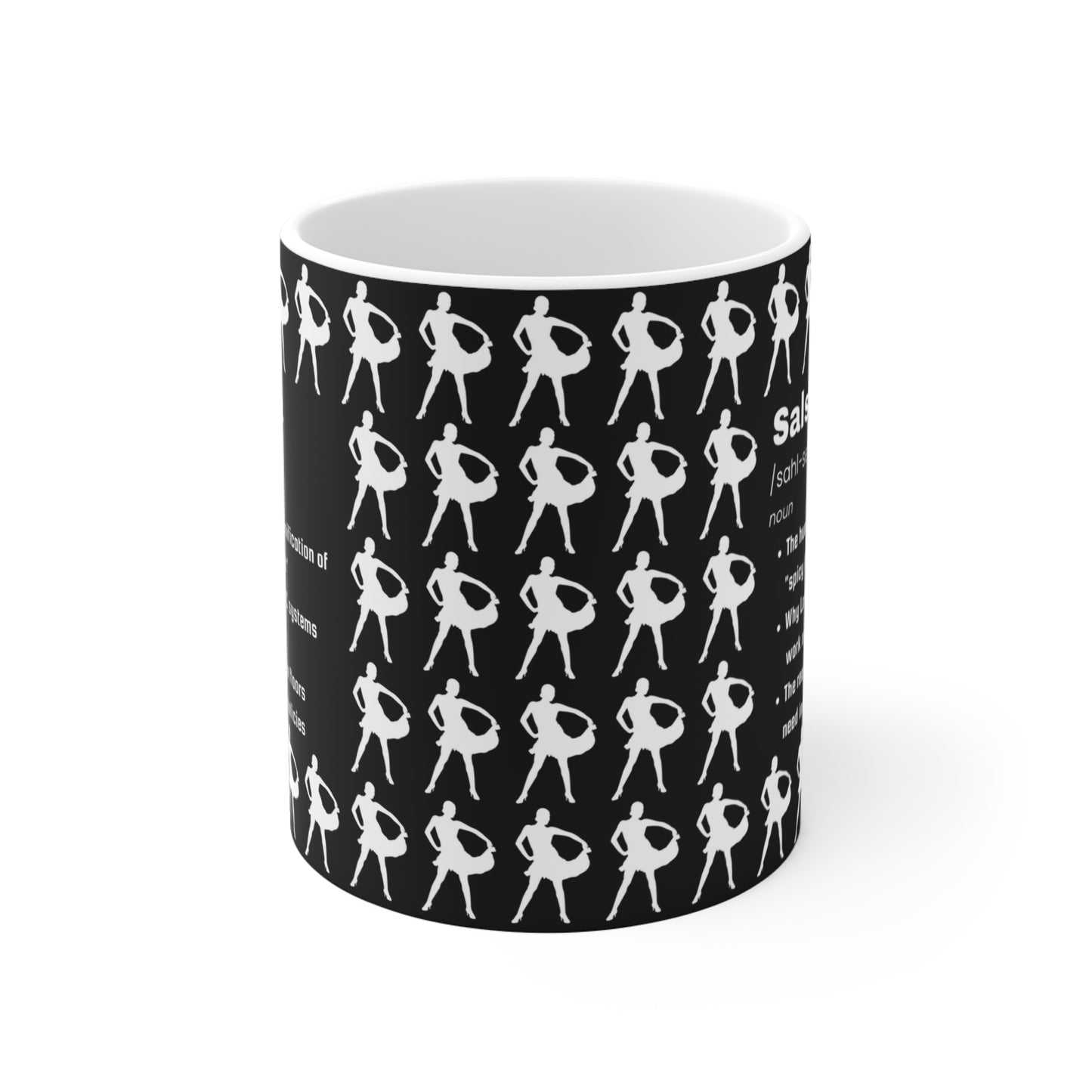 Salsera Definition Ceramic Mug 11oz | Latin Dance Humor Cup | Salsa Dancer Gift | Dance Studio Decor | Spicy & Sweet Dancer