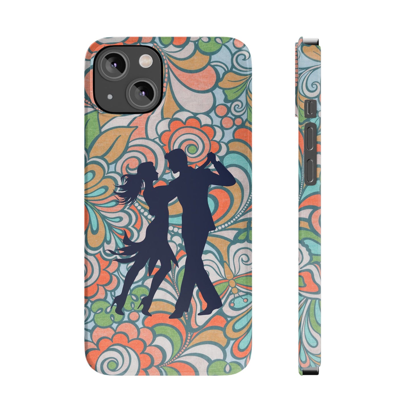 Retro Paisley iPhone Case | Latin Dance Couple | Vintage Salsa Art | Floral Dance Design | BailaFashion Dance Lifestyle