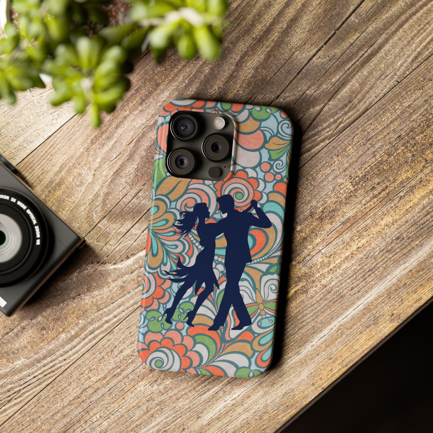 Retro Paisley iPhone Case | Latin Dance Couple | Vintage Salsa Art | Floral Dance Design | BailaFashion Dance Lifestyle
