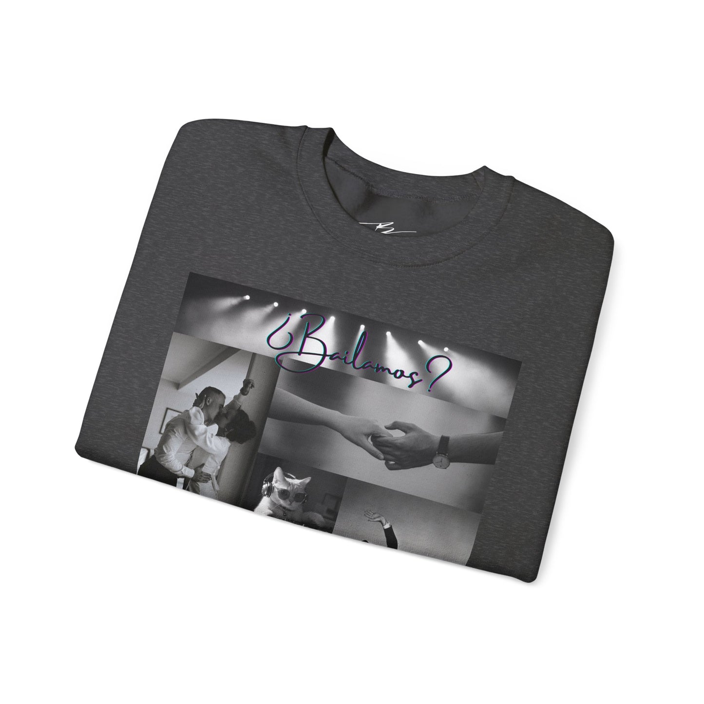 Bailamos Dance Collage Sweatshirt | Elegant Dance Couples | DJ Cat Latin Moments | Matching Couple Tops | Dance Lifestyle | Practice Wear