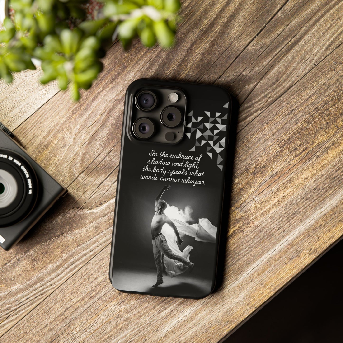 Whispered Motion iPhone Case | Shadow & Light Dance Art | Poetic Movement Design | Dance Lifestyle | BailaFashion
