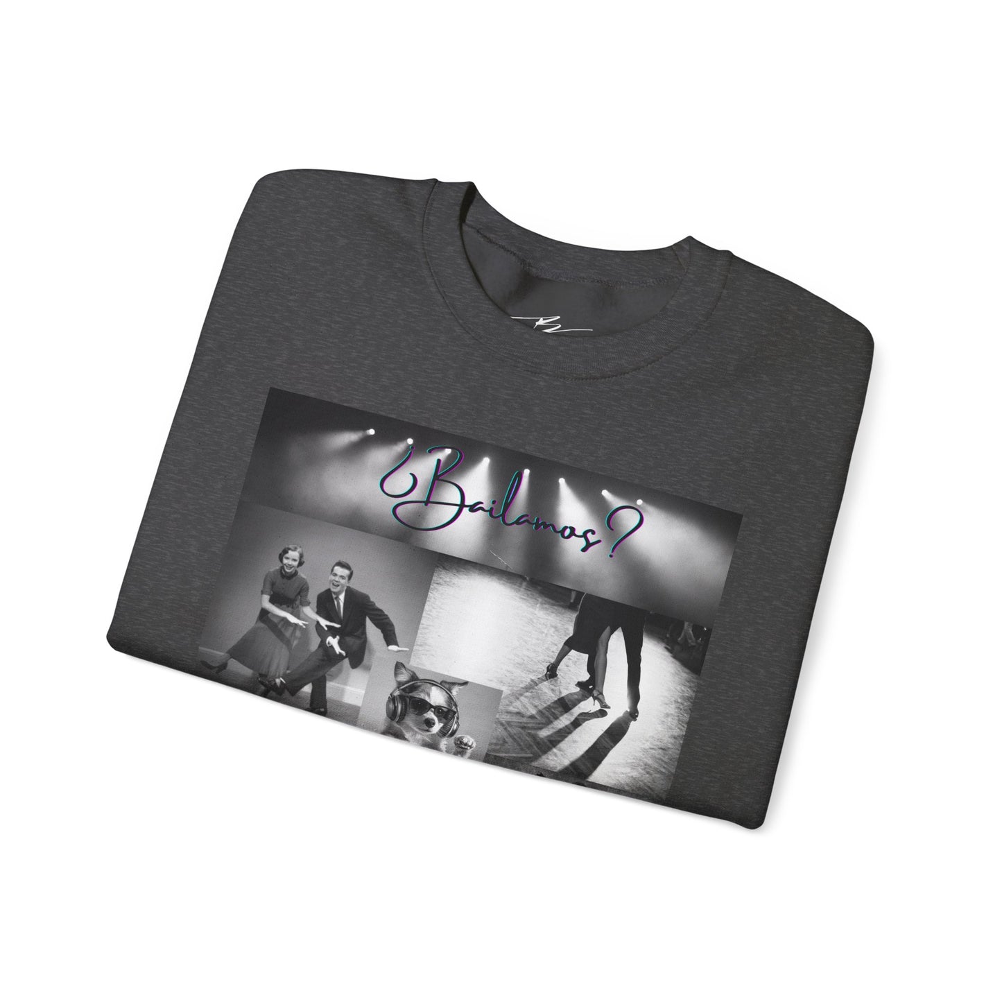 Bailamos Dance Collage Sweatshirt | Vintage Latin Dance Scenes | DJ Dog Salsa Bachata Gift | Dance Class Wear | BailaFashion Practice Wear