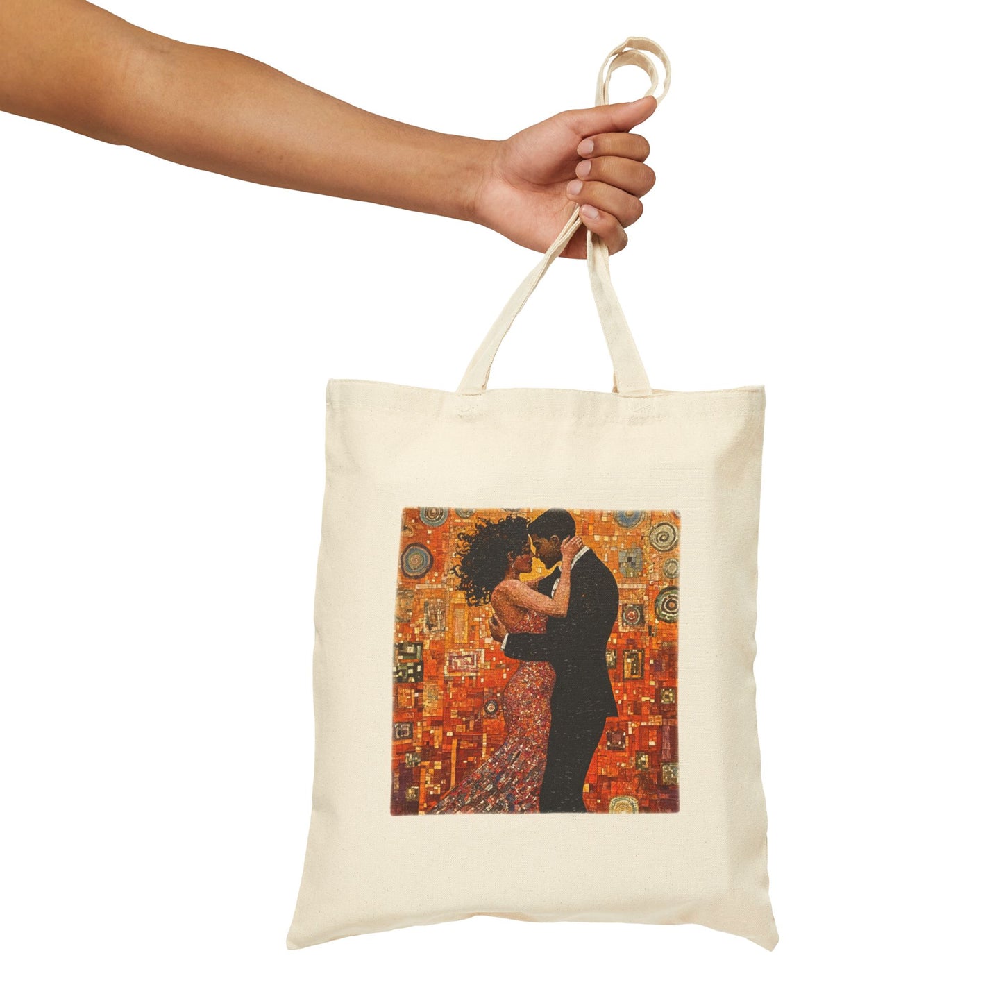 Dance Couple Tote Bag | Mosaic Bachata Art | Close Connection Dance Artwork | Latin Dancer Carry All | BailaFashion Dance Lifestyle