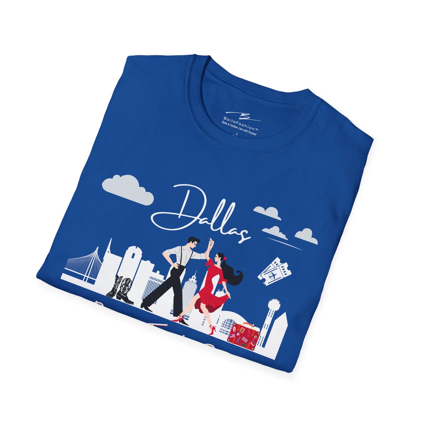 Dallas Dance Travel Repeat T-shirt | Big D Latin Dance Scene | Texas Salsa Bachata | Cowboy Boot Dance Gift | BailaFashion Dance Lifestyle
