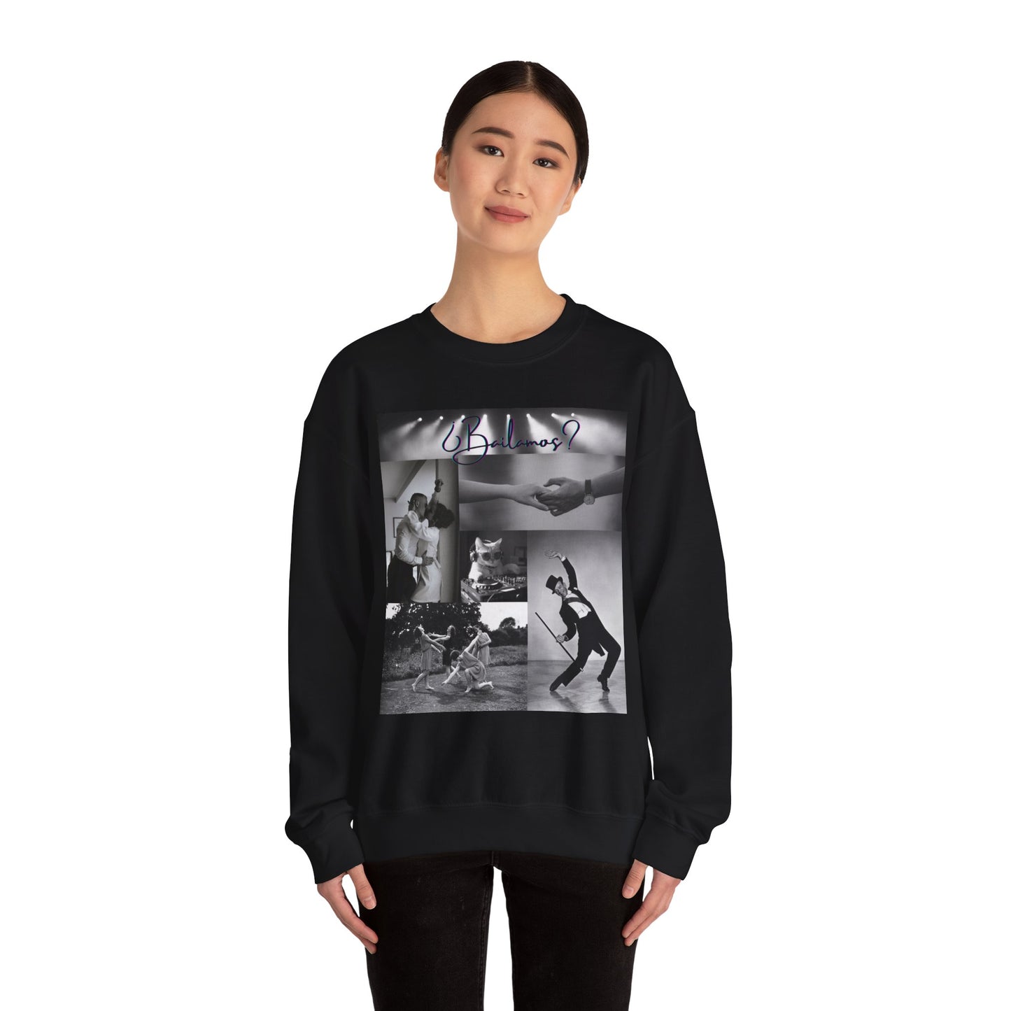 Bailamos Dance Collage Sweatshirt | Elegant Dance Couples | DJ Cat Latin Moments | Matching Couple Tops | Dance Lifestyle | Practice Wear