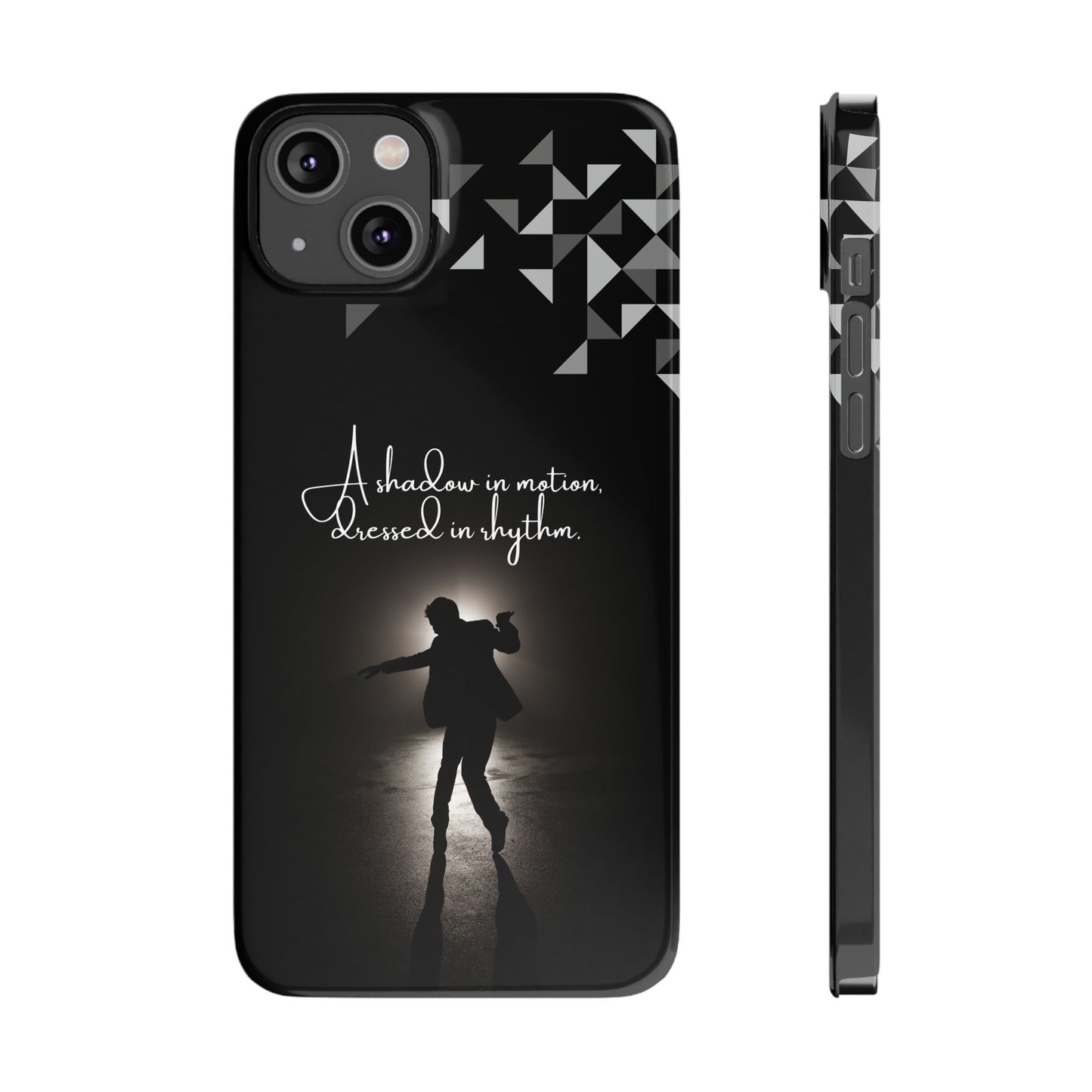 Shadow Dancer iPhone Case | Rhythm in Motion Art | Geometric Dance Silhouette | BailaFashion Dance Lifestyle