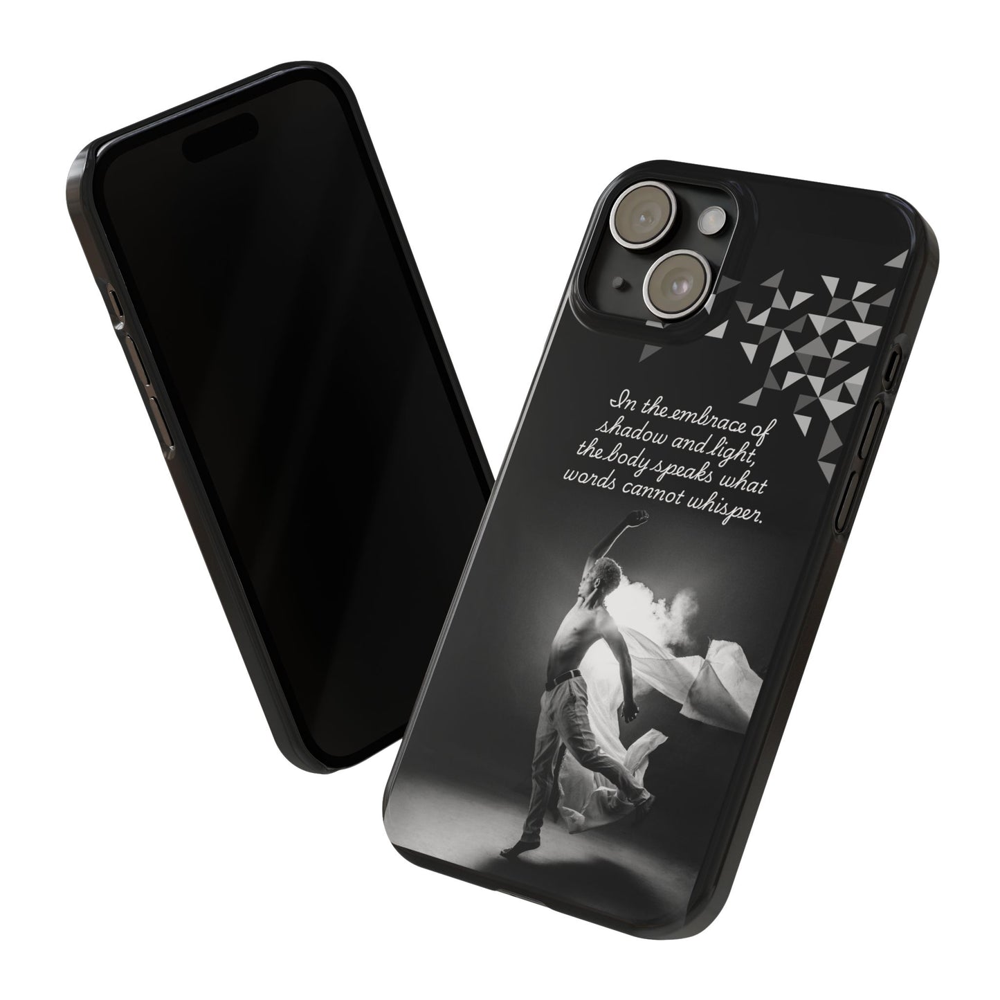 Whispered Motion iPhone Case | Shadow & Light Dance Art | Poetic Movement Design | Dance Lifestyle | BailaFashion