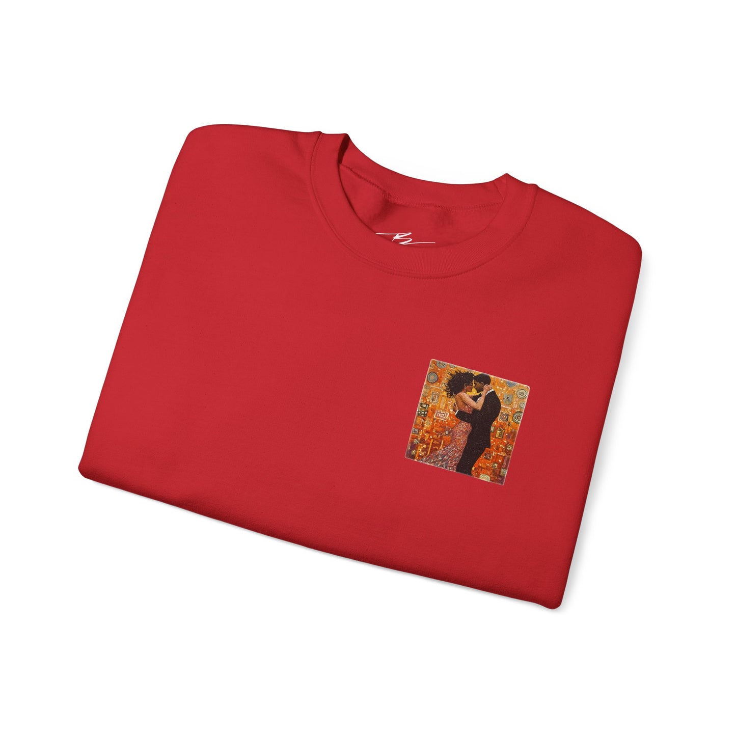 Amber Embrace Art Sweatshirt | Klimt Inspired Latin Dance | Salsa Bachata | Unisex Crewneck | Dance Practice Wear | BailaFashion Streewear