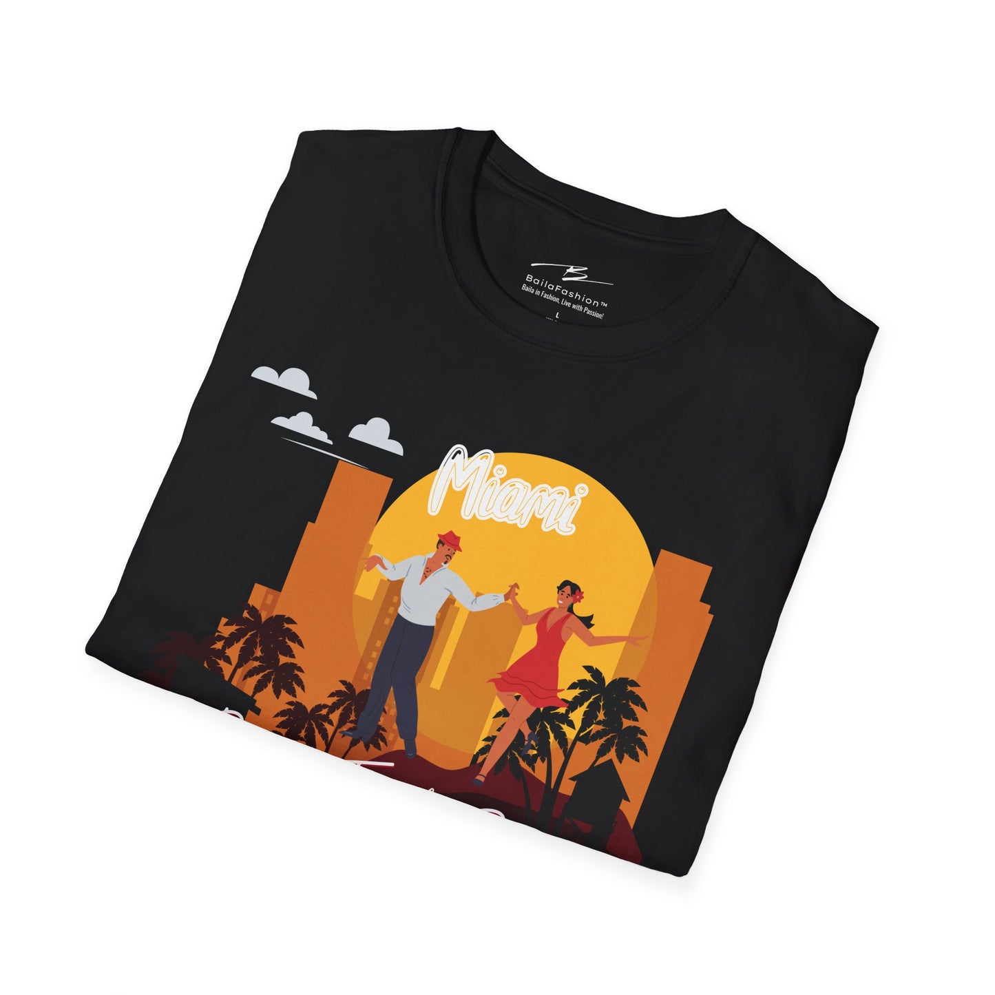 Miami Dance Travel Repeat T-shirt | Tropical Latin Dance City | Salsa Bachata Travel Gift | Dance Congress Tee | BailaFashion Lifestyle