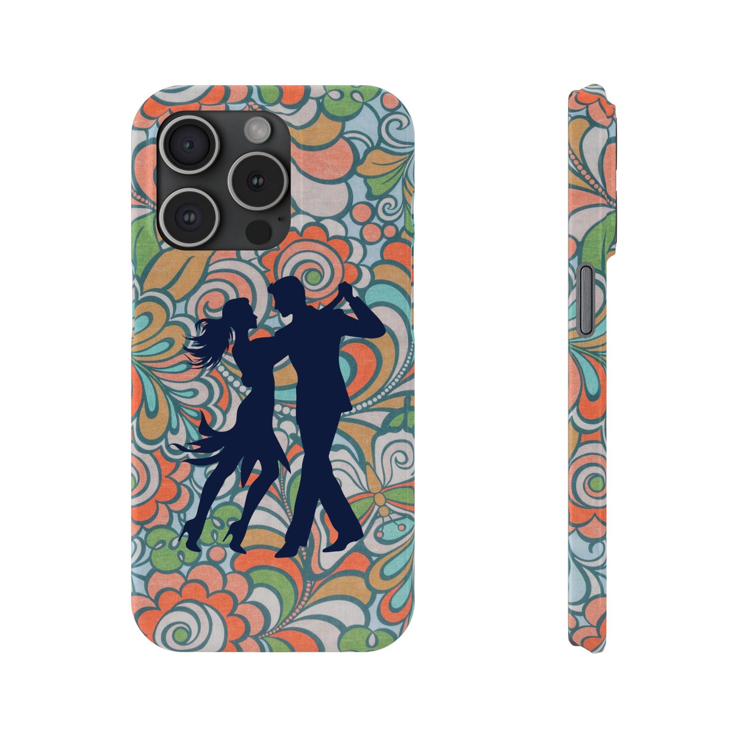 Retro Paisley iPhone Case | Latin Dance Couple | Vintage Salsa Art | Floral Dance Design | BailaFashion Dance Lifestyle