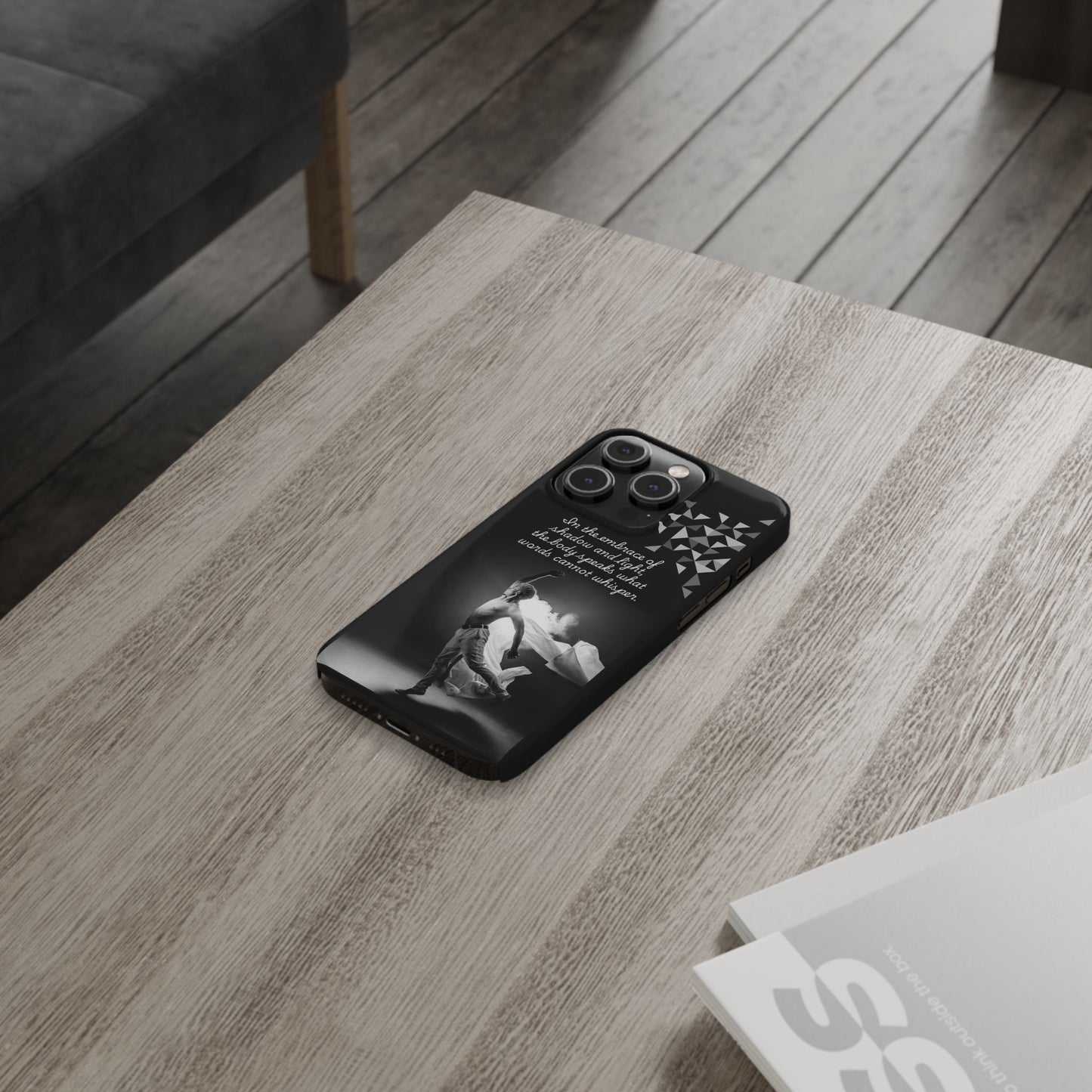 Whispered Motion iPhone Case | Shadow & Light Dance Art | Poetic Movement Design | Dance Lifestyle | BailaFashion