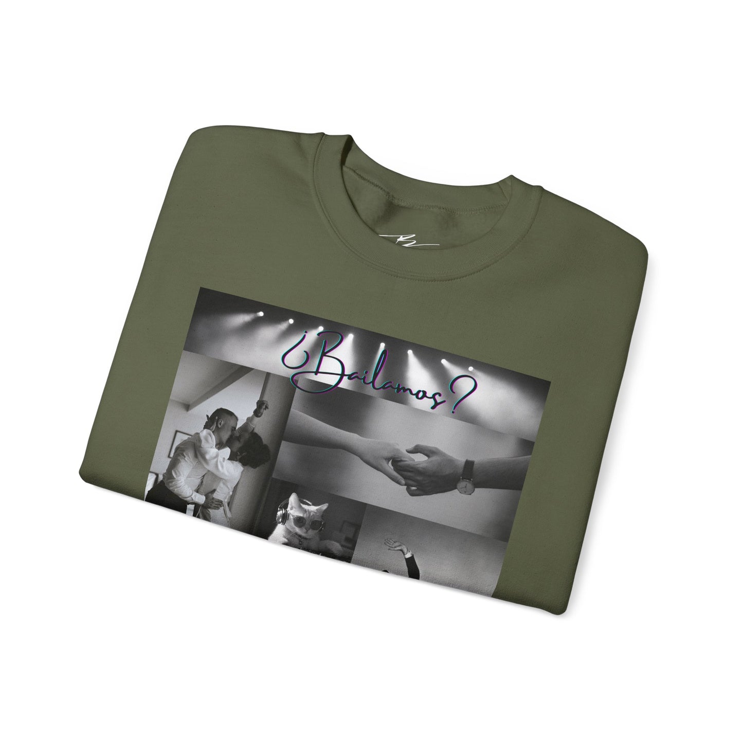 Bailamos Dance Collage Sweatshirt | Elegant Dance Couples | DJ Cat Latin Moments | Matching Couple Tops | Dance Lifestyle | Practice Wear
