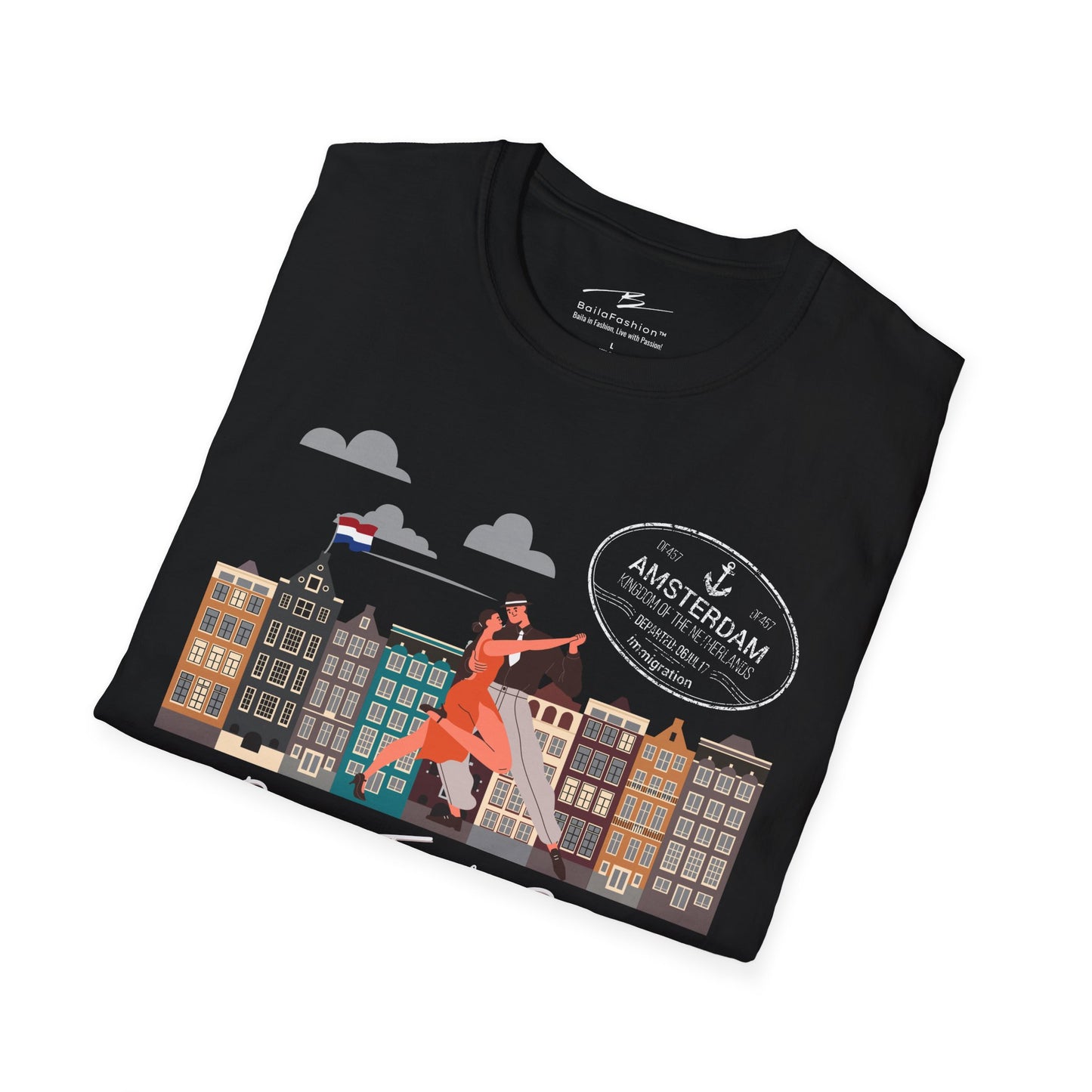 Amsterdam Dance Travel Repeat T-Shirt | Salsa Bachata Lovers Tee | Dance Lifestyle Shirt 4 Classes Socials Festivals | Matching Couple Tops