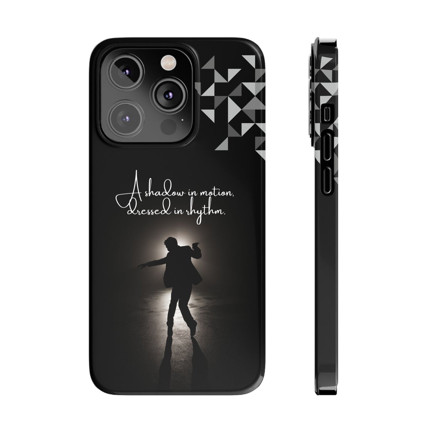 Shadow Dancer iPhone Case | Rhythm in Motion Art | Geometric Dance Silhouette | BailaFashion Dance Lifestyle