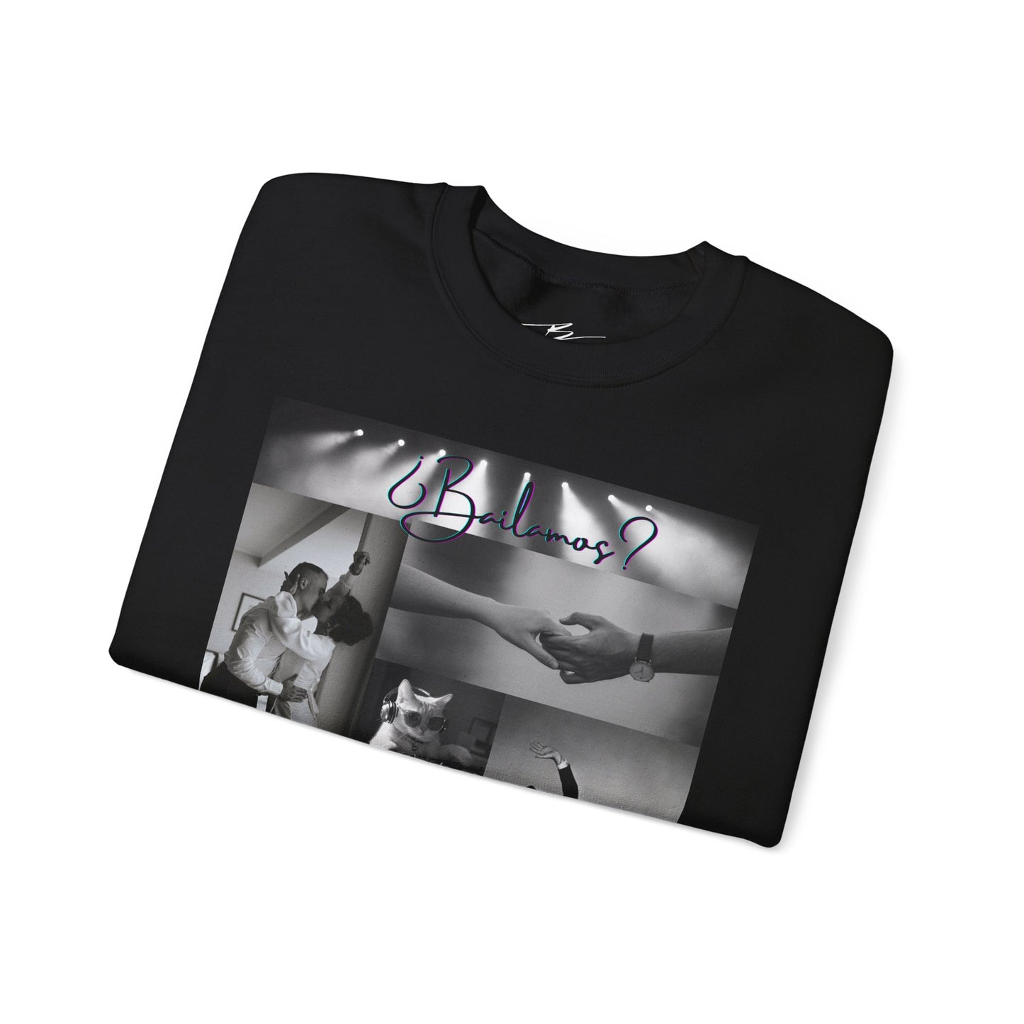 Bailamos Dance Collage Sweatshirt | Elegant Dance Couples | DJ Cat Latin Moments | Matching Couple Tops | Dance Lifestyle | Practice Wear