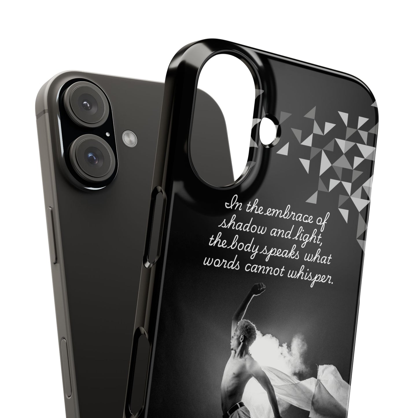 Whispered Motion iPhone Case | Shadow & Light Dance Art | Poetic Movement Design | Dance Lifestyle | BailaFashion