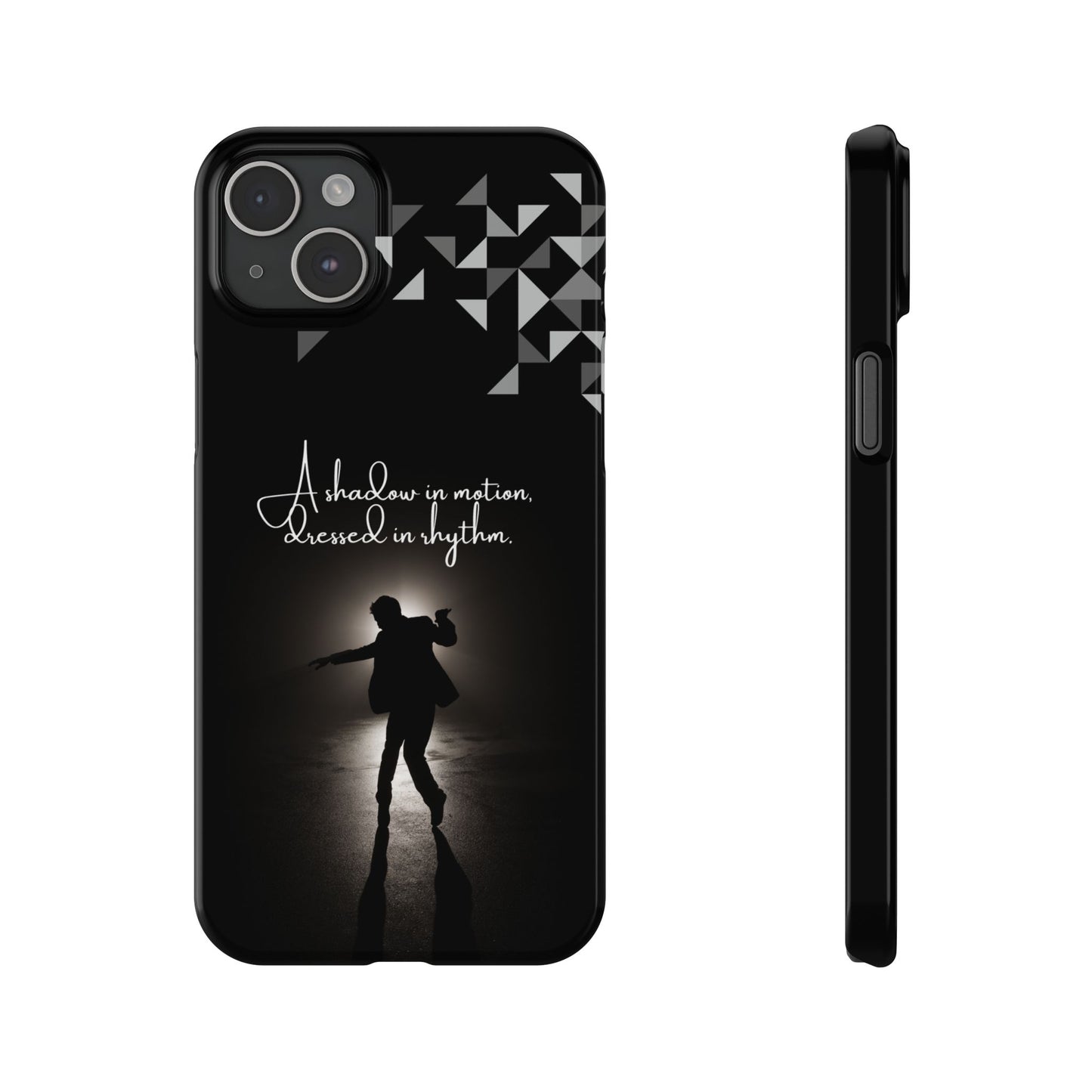 Shadow Dancer iPhone Case | Rhythm in Motion Art | Geometric Dance Silhouette | BailaFashion Dance Lifestyle