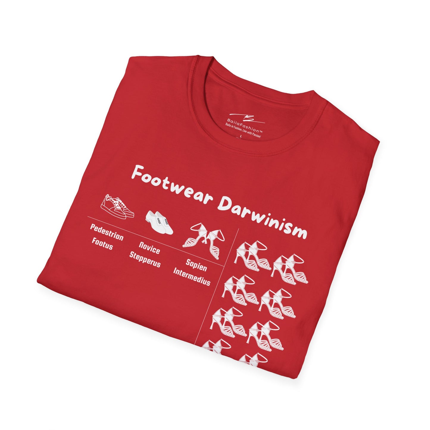 Footwear Darwinism T-Shirt | Dance Shoe Evolution | Latin Dancer Humor | Salsa Bachata Collection | Dance Lifestyle | Matching Couple Tops