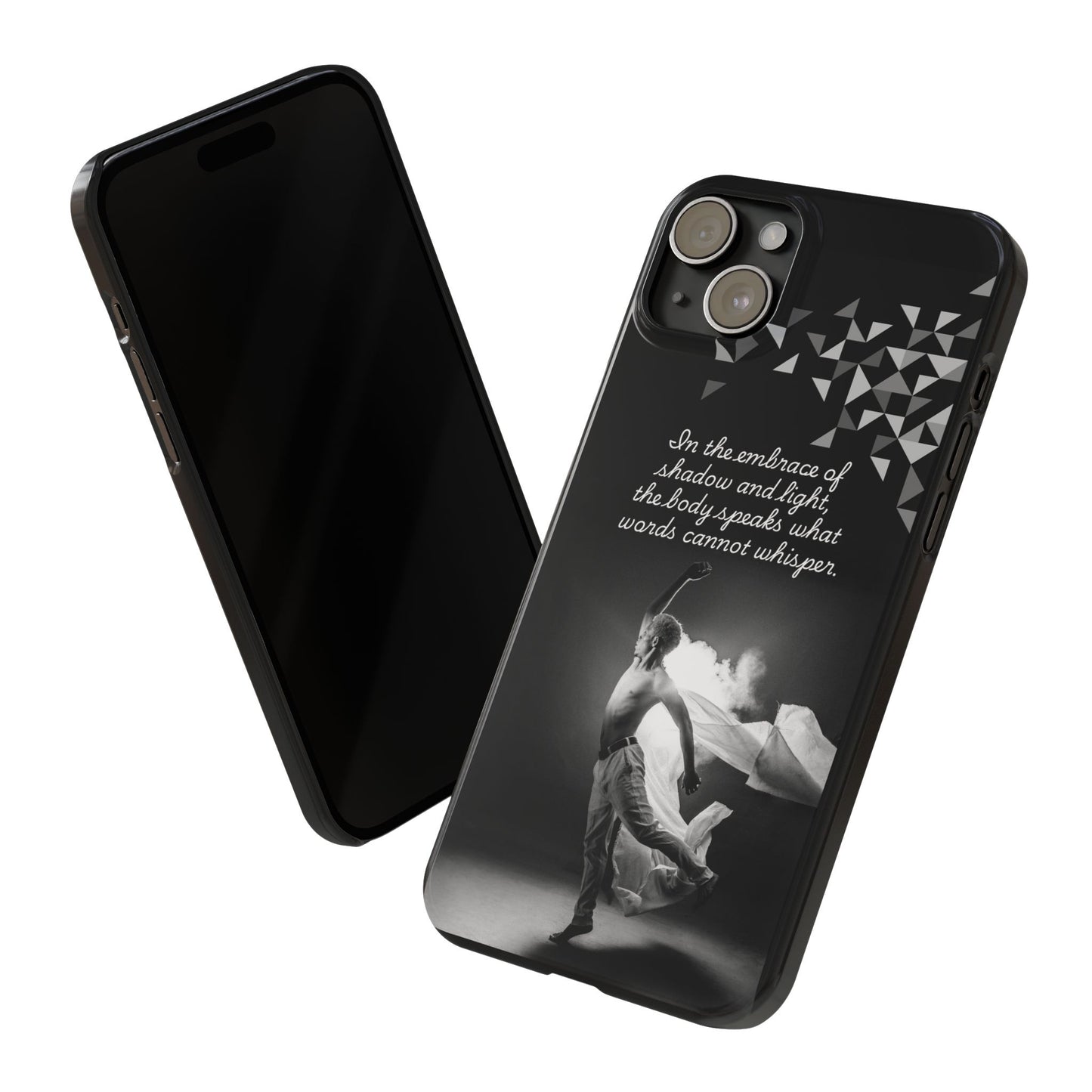 Whispered Motion iPhone Case | Shadow & Light Dance Art | Poetic Movement Design | Dance Lifestyle | BailaFashion