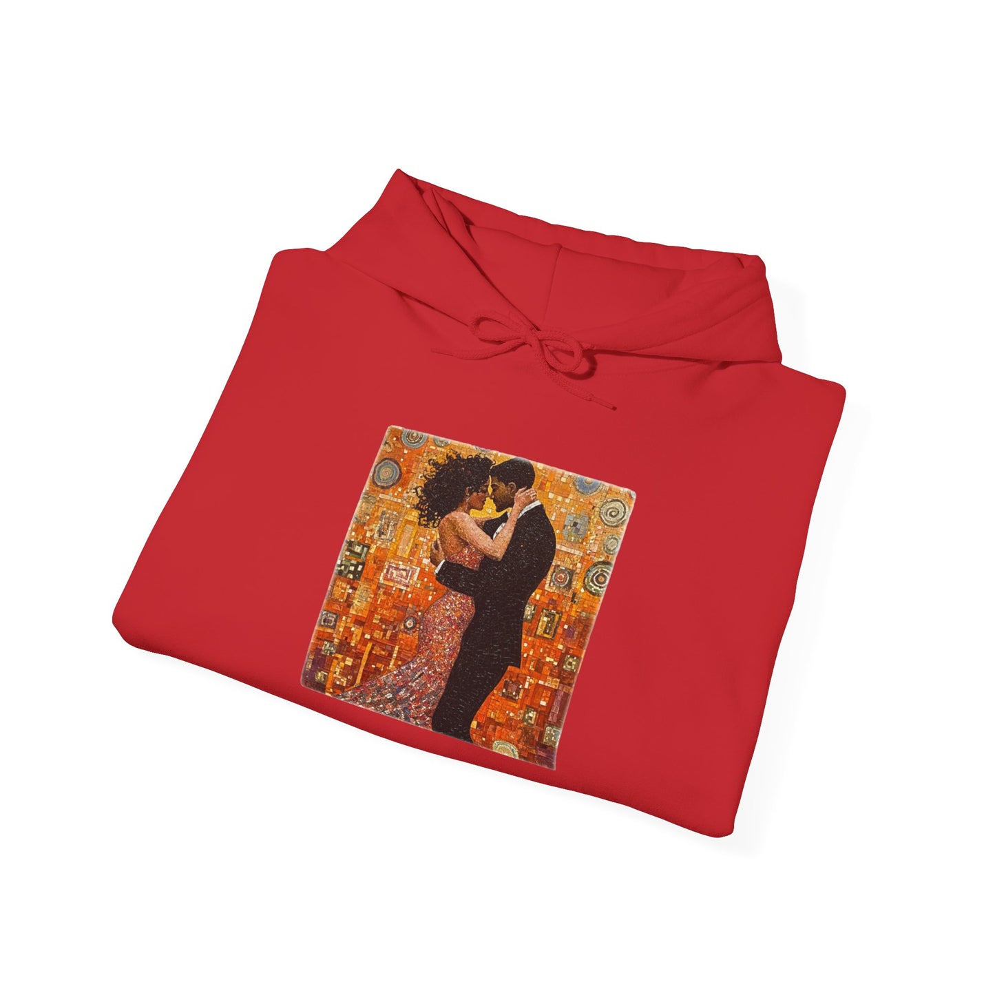 Amber Embrace Dance Hoodie | Intimate Bachata Connection | Latin Dance Couple Apparel | Sensual Dance Art | BailaFashion Dance Lifestyle