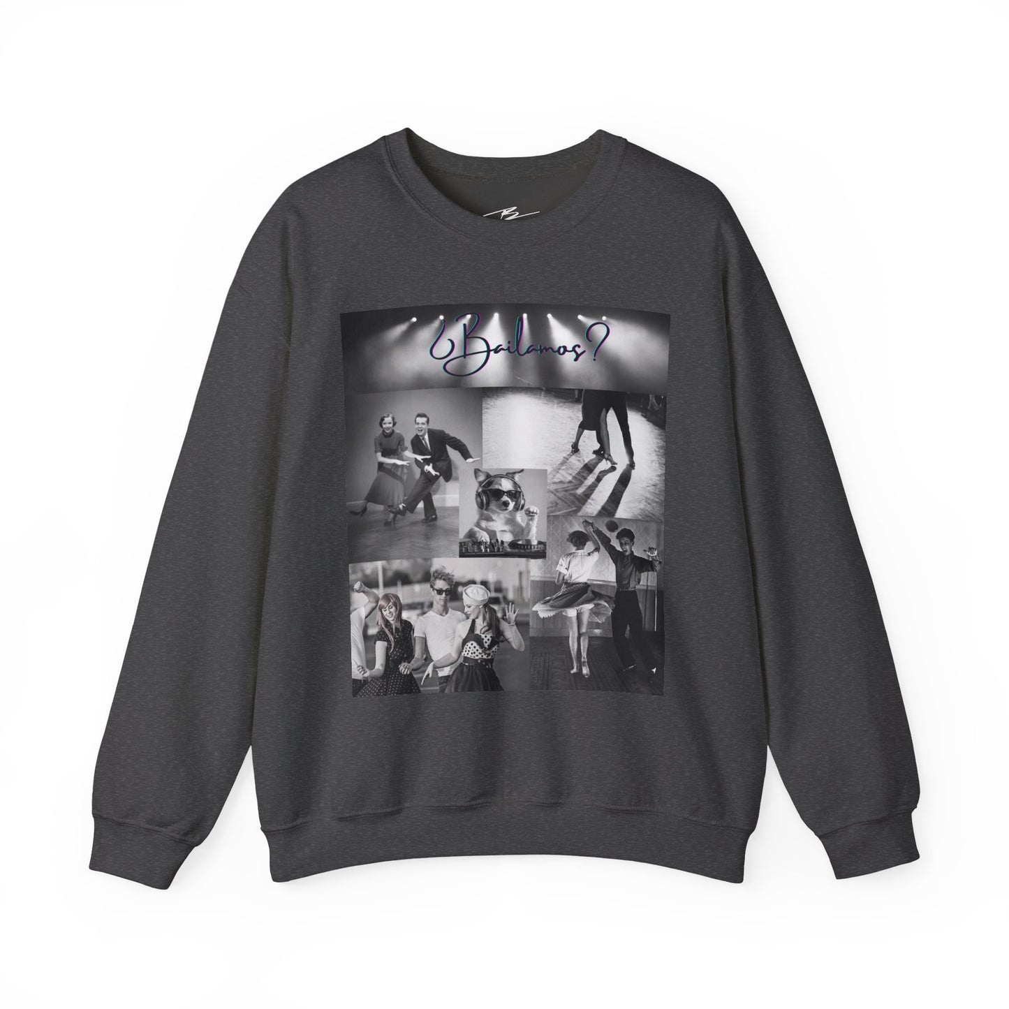 Bailamos Dance Collage Sweatshirt | Vintage Latin Dance Scenes | DJ Dog Salsa Bachata Gift | Dance Class Wear | BailaFashion Practice Wear