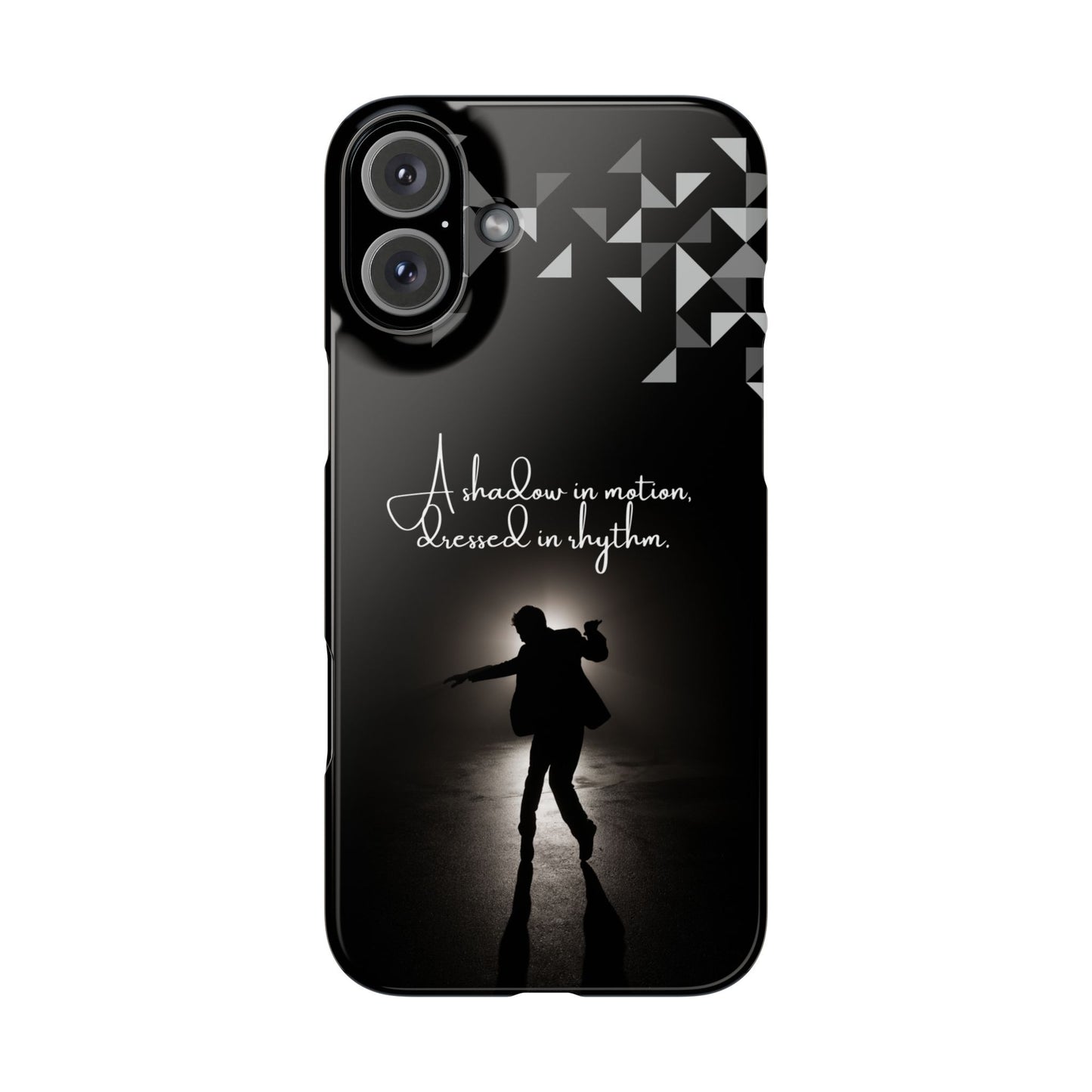 Shadow Dancer iPhone Case | Rhythm in Motion Art | Geometric Dance Silhouette | BailaFashion Dance Lifestyle