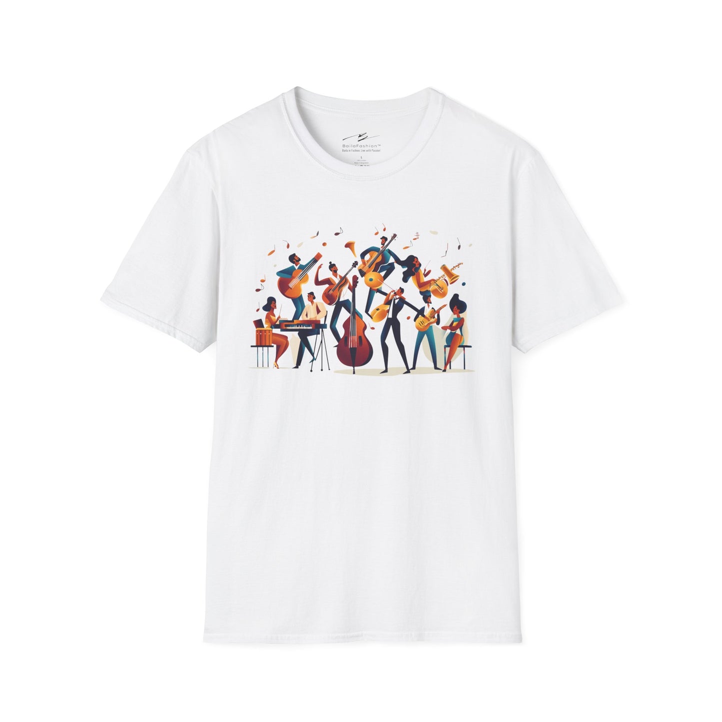 Salsa Orchestra T-Shirt | Latin Band Illustration | Musician Dance Art | Unisex Vibrant Music Tee | Studio Practice Wear | Dance Lifestyle