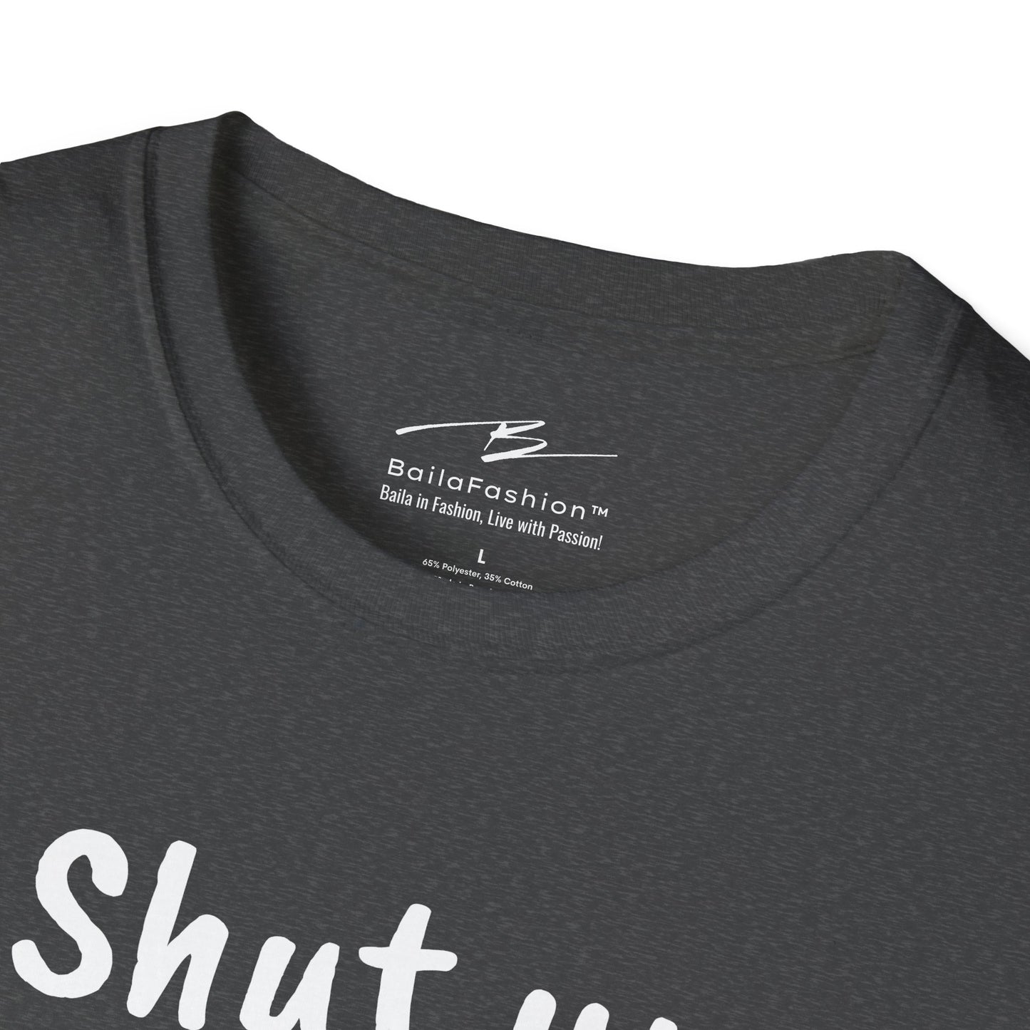 Shut Up and LEAD! T-Shirt | Follower's Dance Humor N Attitude | Smart Ass Back Print | Salsa Bachata Couple Tee | BailaFashion Streetwear