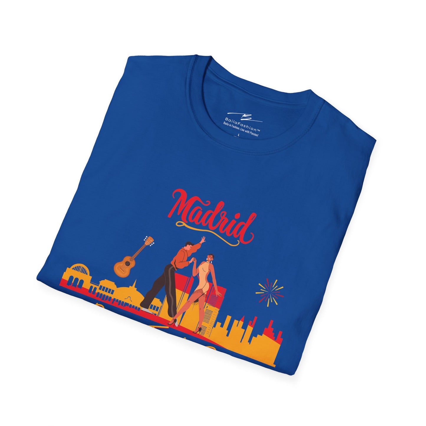 Madrid Dance Travel Repeat T-Shirt | Salsa Bachata Lovers Tee | Dance Lifestyle Shirt for Classes Socials Festivals | Matching Couple Tops