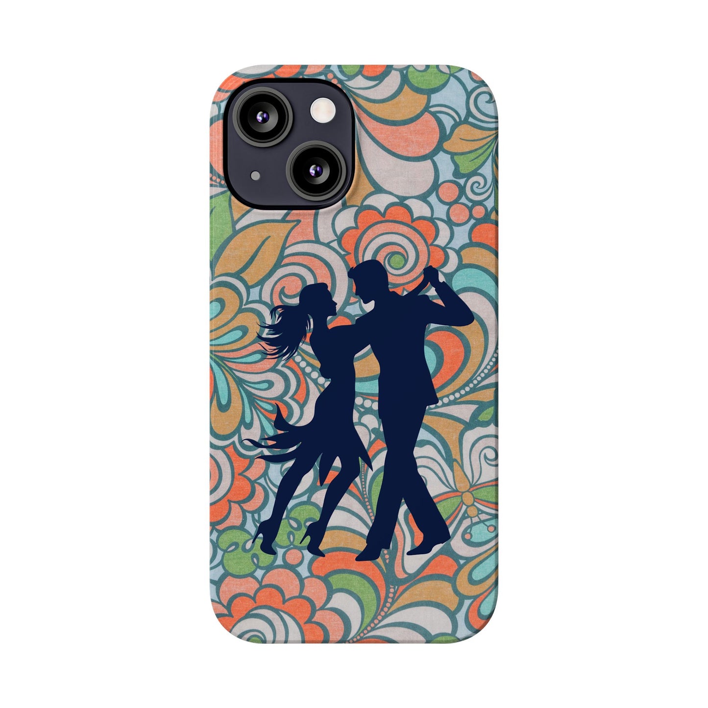 Retro Paisley iPhone Case | Latin Dance Couple | Vintage Salsa Art | Floral Dance Design | BailaFashion Dance Lifestyle