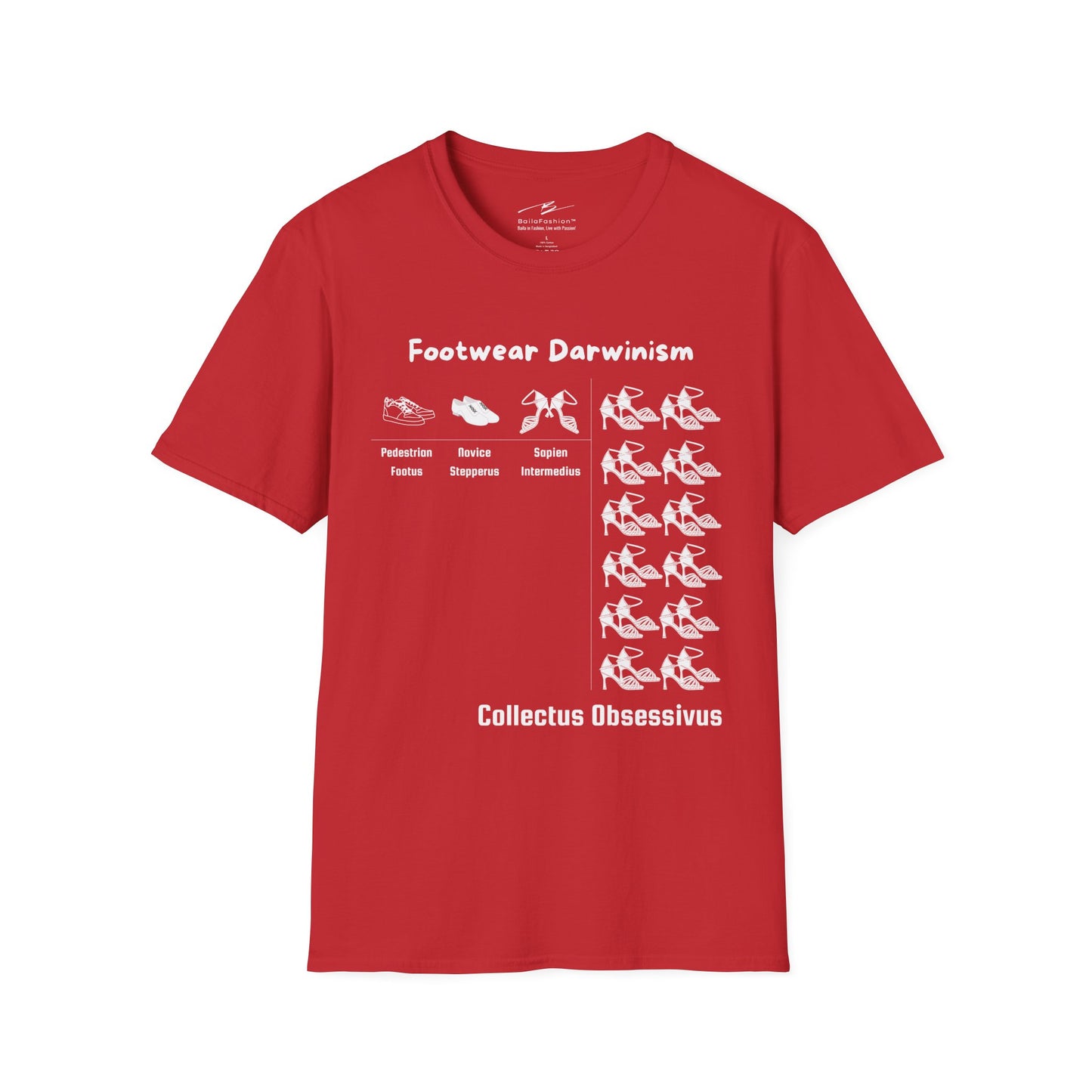 Footwear Darwinism T-Shirt | Dance Shoe Evolution | Latin Dancer Humor | Salsa Bachata Collection | Dance Lifestyle | Matching Couple Tops