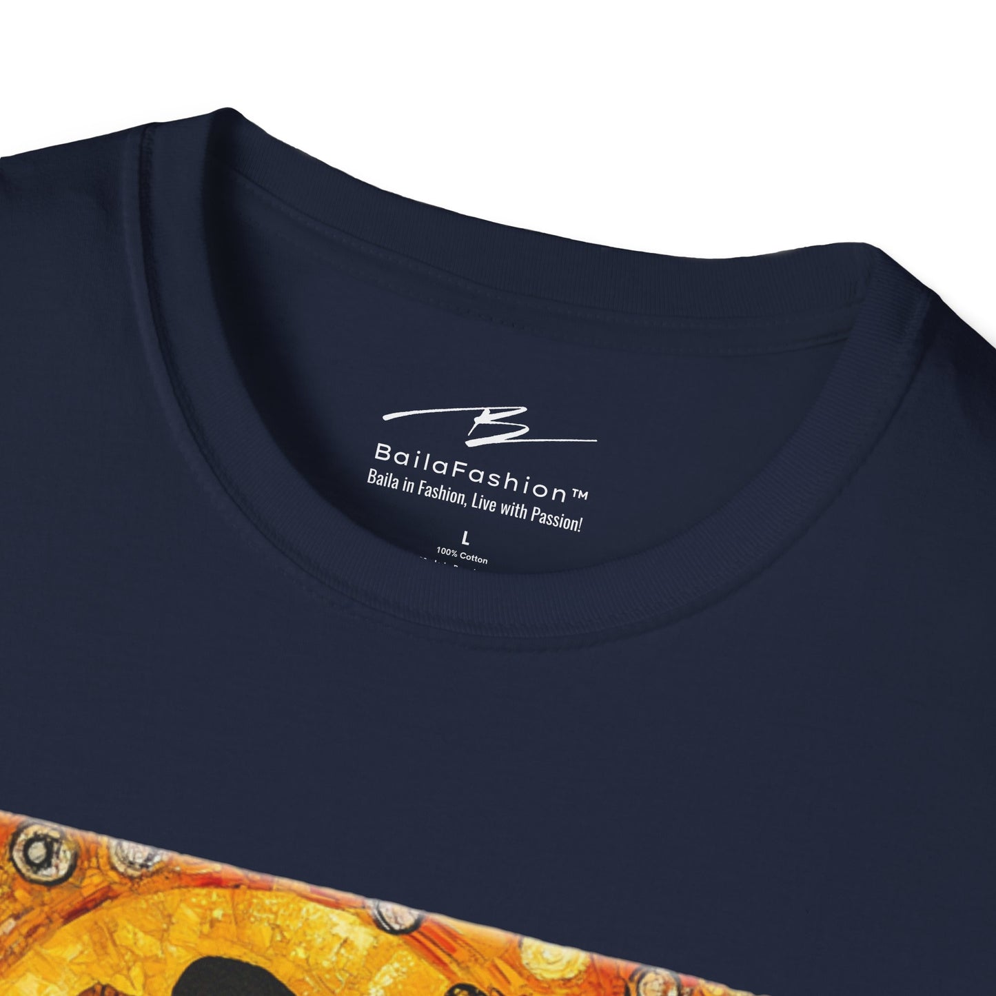 Golden Rhythms Art T-Shirt | Klimt-Inspired Latin Dance Art | Salsa Bachata Couple | Dance Lifestyle StreetWear | BailaFashion Casual Wear