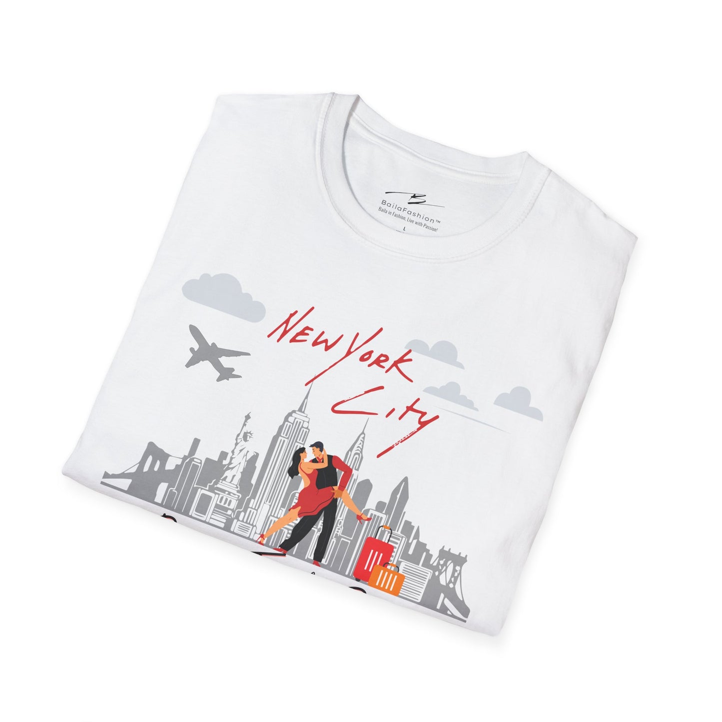 New York City Dance Travel Repeat T-shirt | NYC Latin Dance Scene | Big Apple Salsa Bachata | Dance Travel Gift | BailaFashion Lifestyle