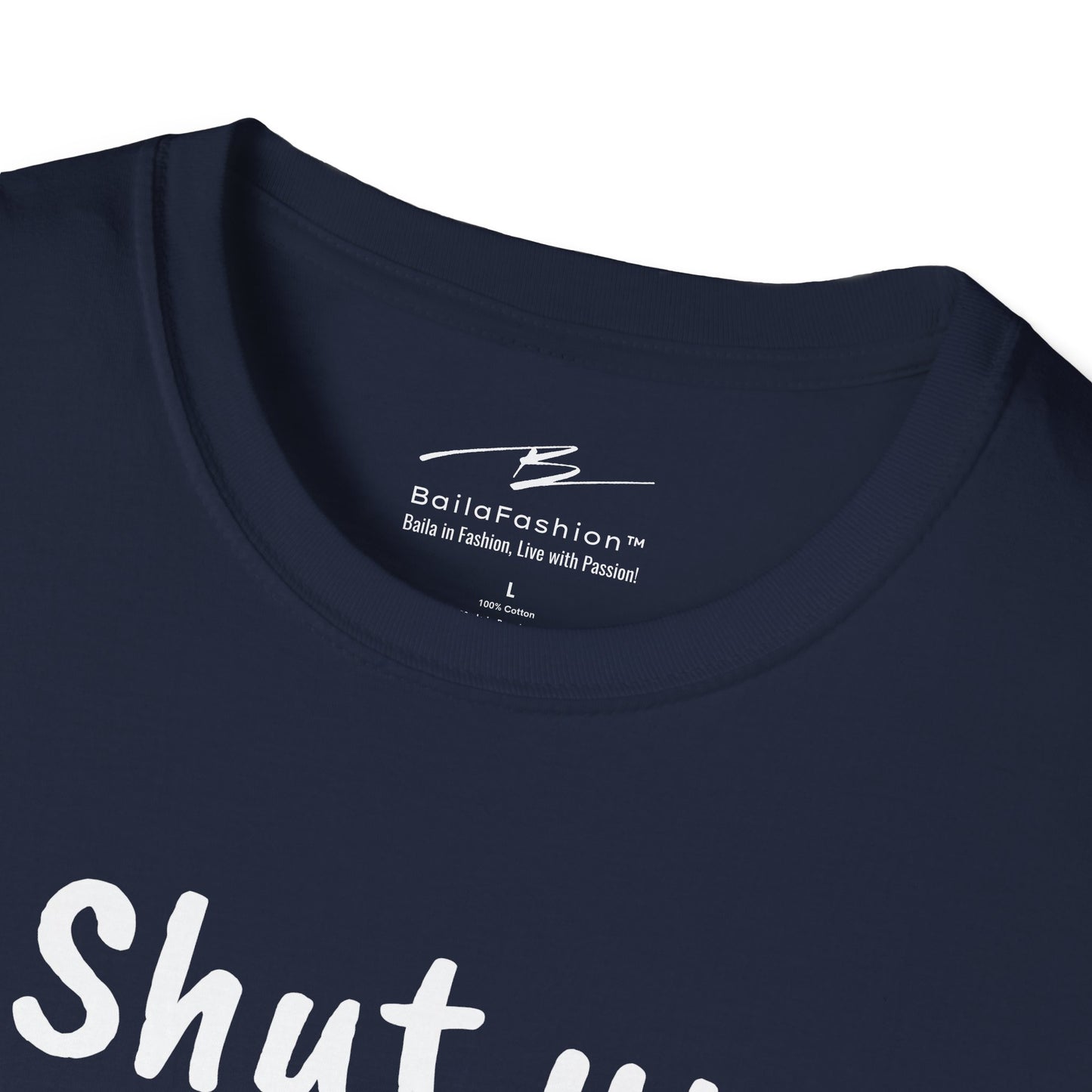 Shut Up and LEAD! T-Shirt | Follower's Dance Humor N Attitude | Smart Ass Back Print | Salsa Bachata Couple Tee | BailaFashion Streetwear
