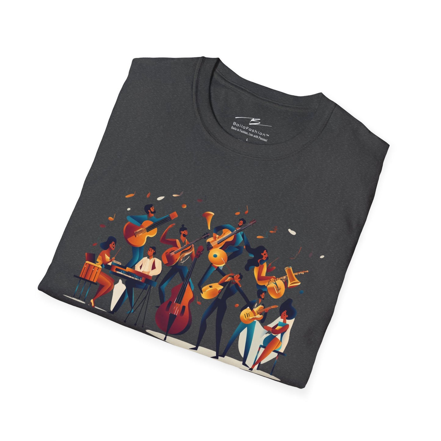 Salsa Orchestra T-Shirt | Latin Band Illustration | Musician Dance Art | Unisex Vibrant Music Tee | Studio Practice Wear | Dance Lifestyle