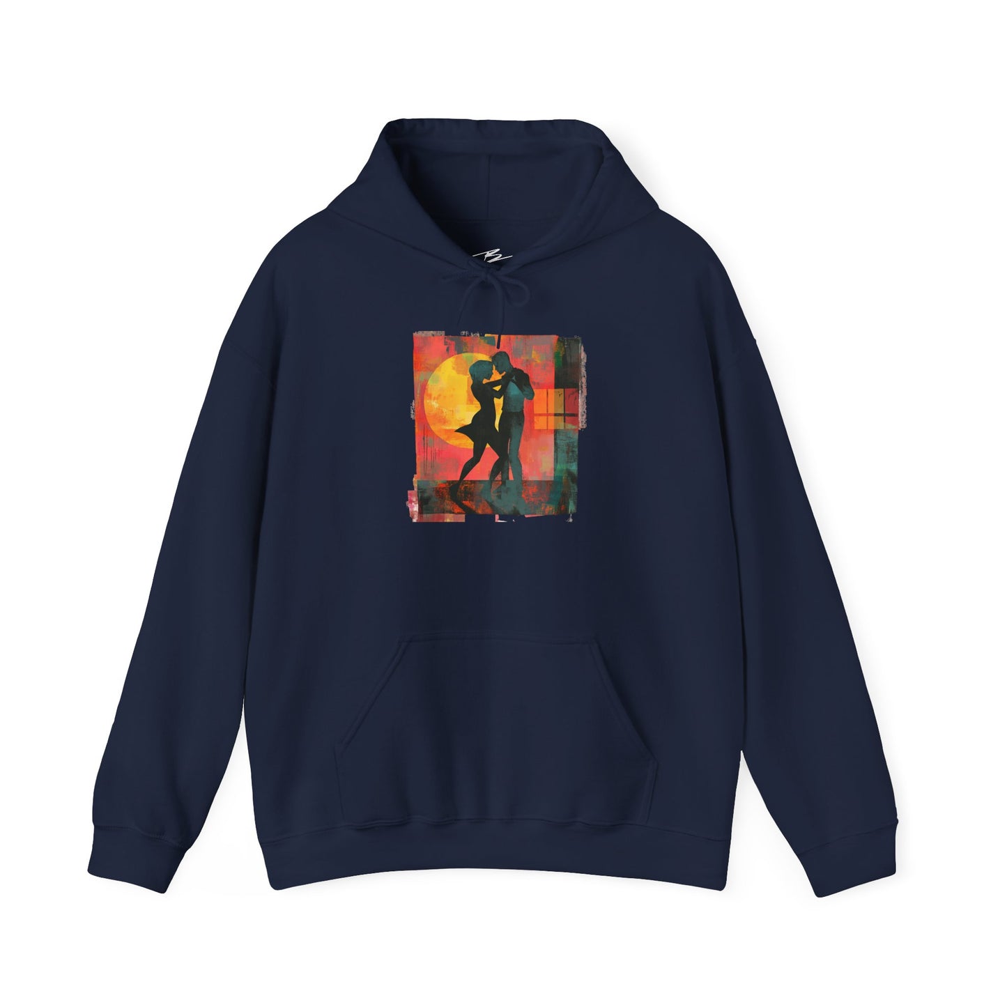 Sunset Connection Hoodie | Latin Dance Silhouette Art | Salsa Bachata Dancer Gift | Vibrant Dance Embrace | BailaFashion Dance Lifestyle
