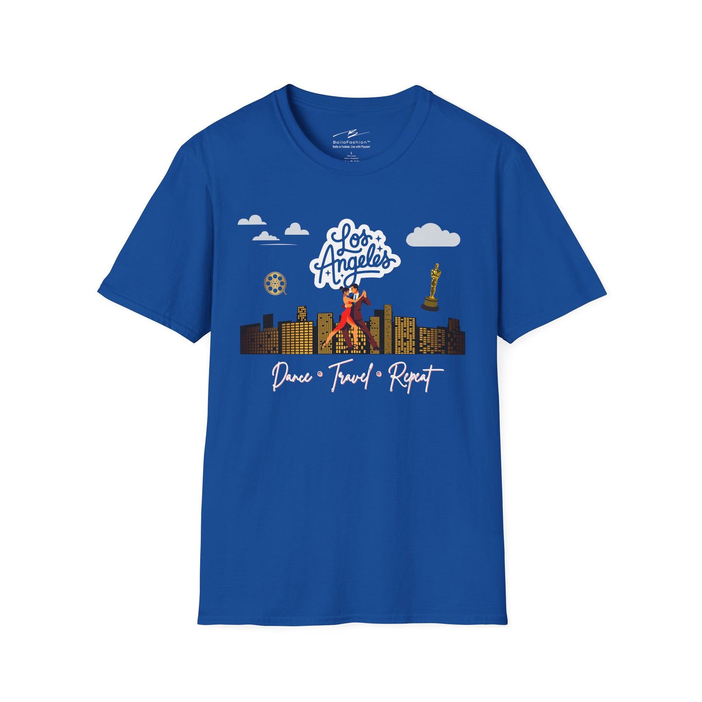 Los Angeles Dance Travel Repeat T-shirt | LA Latin Dance Scene | Hollywood Salsa Bachata | West Coast Dance Gift | BailaFashion Lifestyle