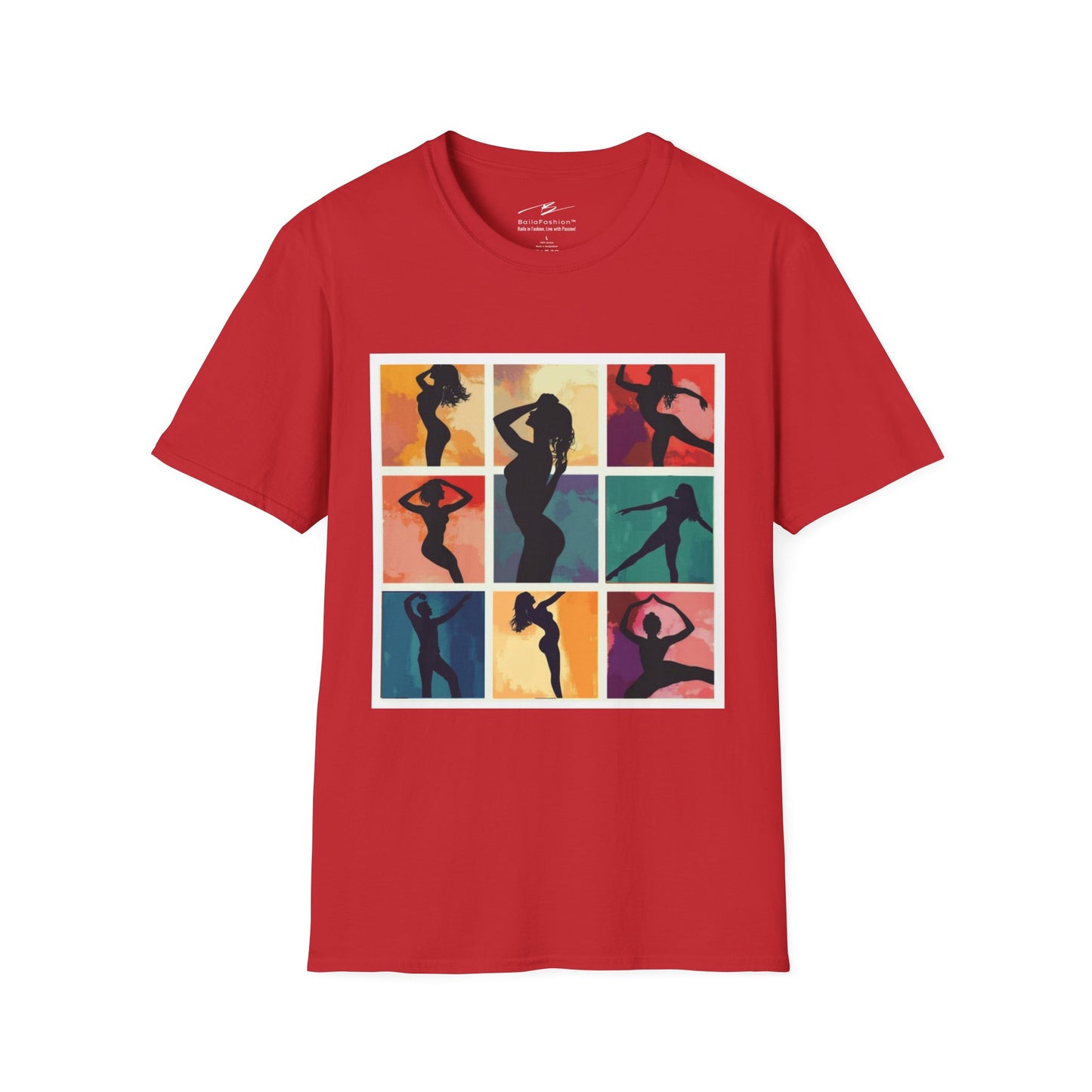 Dance Silhouette Grid T-Shirt | Colorful Dancer Collage Tee | Modern Dance Art | Contemporary Ballet Jazz Hip-Hop | Vibrant Dance Shirt