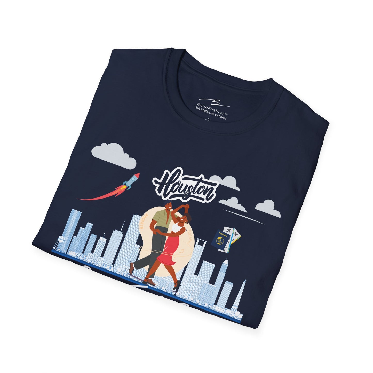 Houston Dance Travel Repeat T-shirt | Space City Latin Dance | Texas Salsa Bachata | Southern Dance Congress Gift | BailaFashion Lifestyle