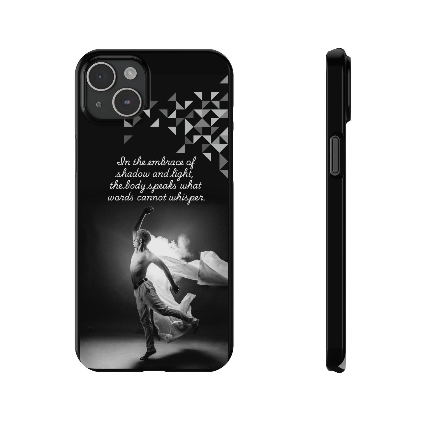 Whispered Motion iPhone Case | Shadow & Light Dance Art | Poetic Movement Design | Dance Lifestyle | BailaFashion