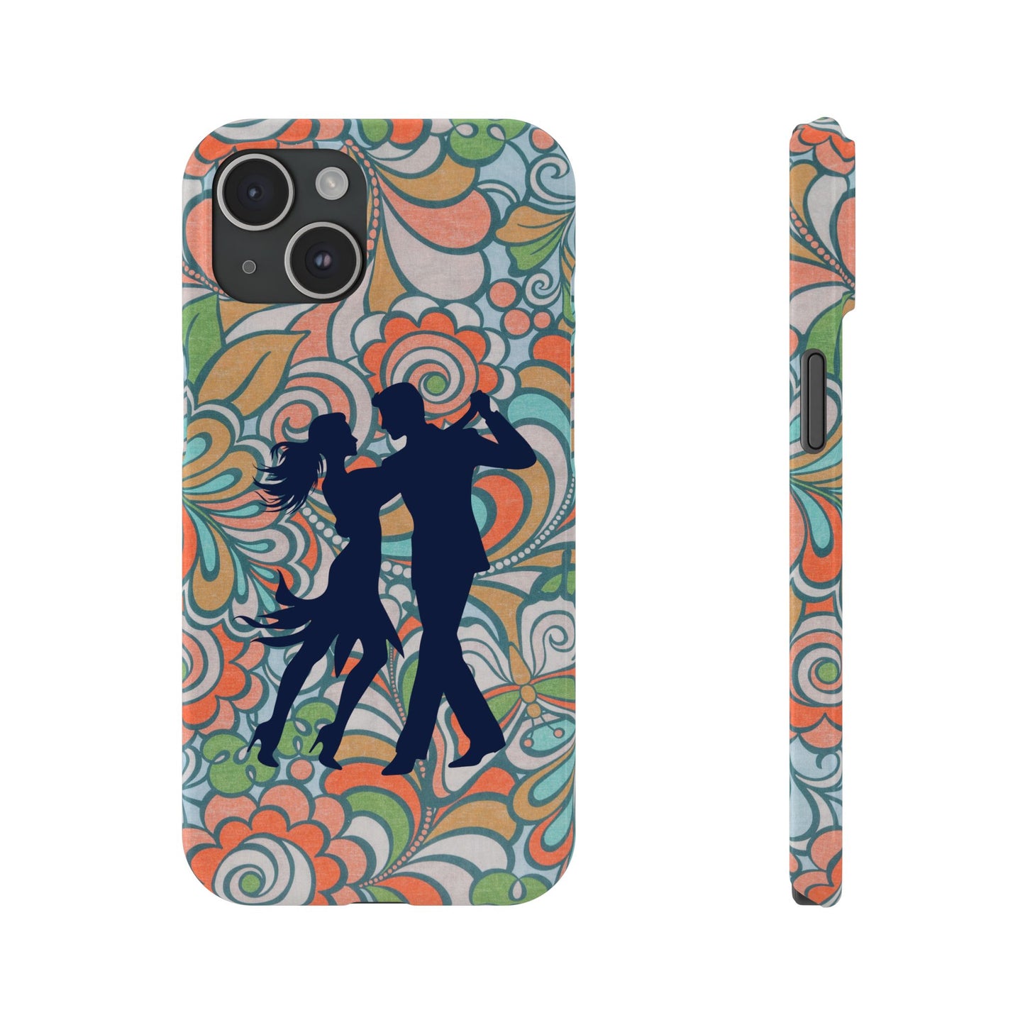 Retro Paisley iPhone Case | Latin Dance Couple | Vintage Salsa Art | Floral Dance Design | BailaFashion Dance Lifestyle