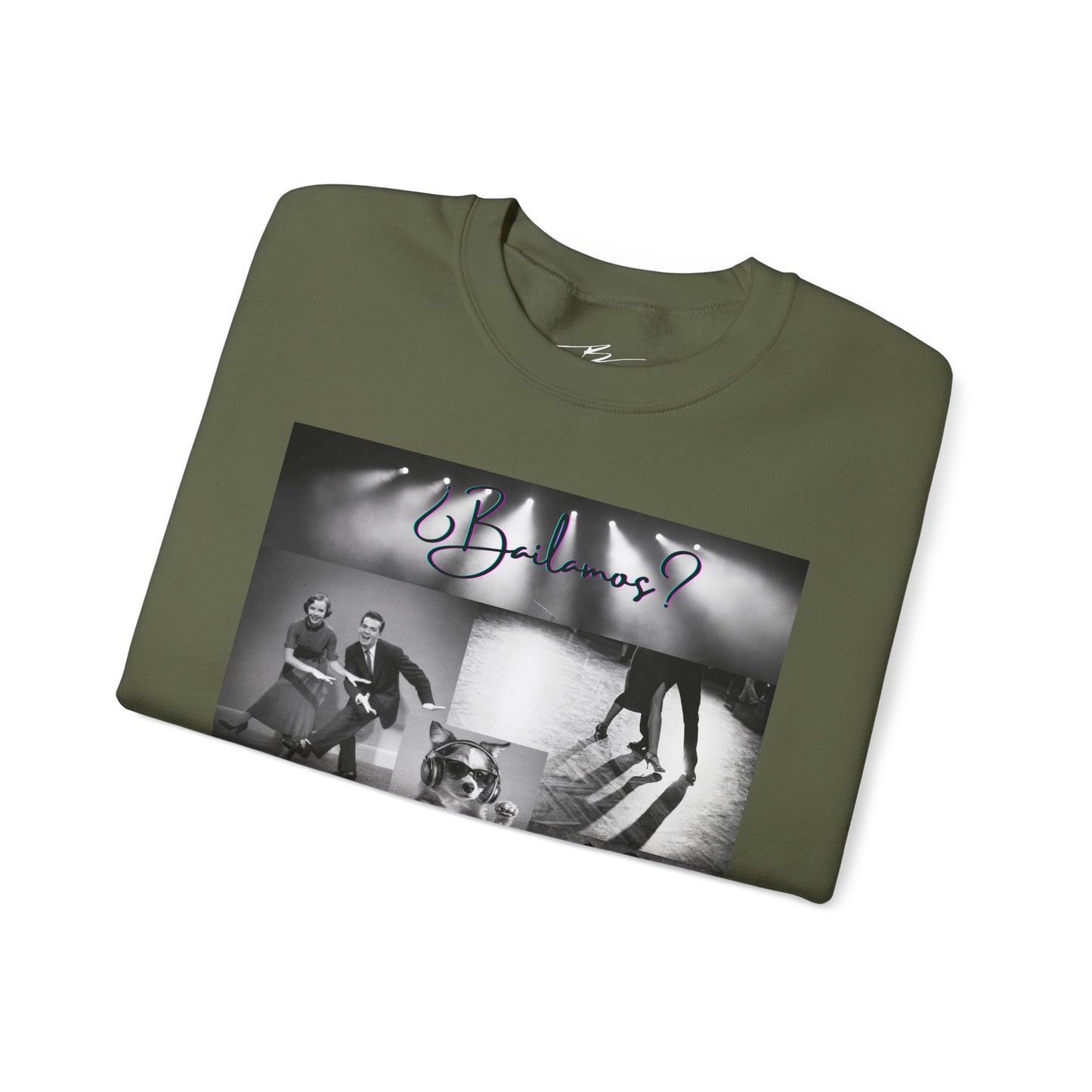 Bailamos Dance Collage Sweatshirt | Vintage Latin Dance Scenes | DJ Dog Salsa Bachata Gift | Dance Class Wear | BailaFashion Practice Wear