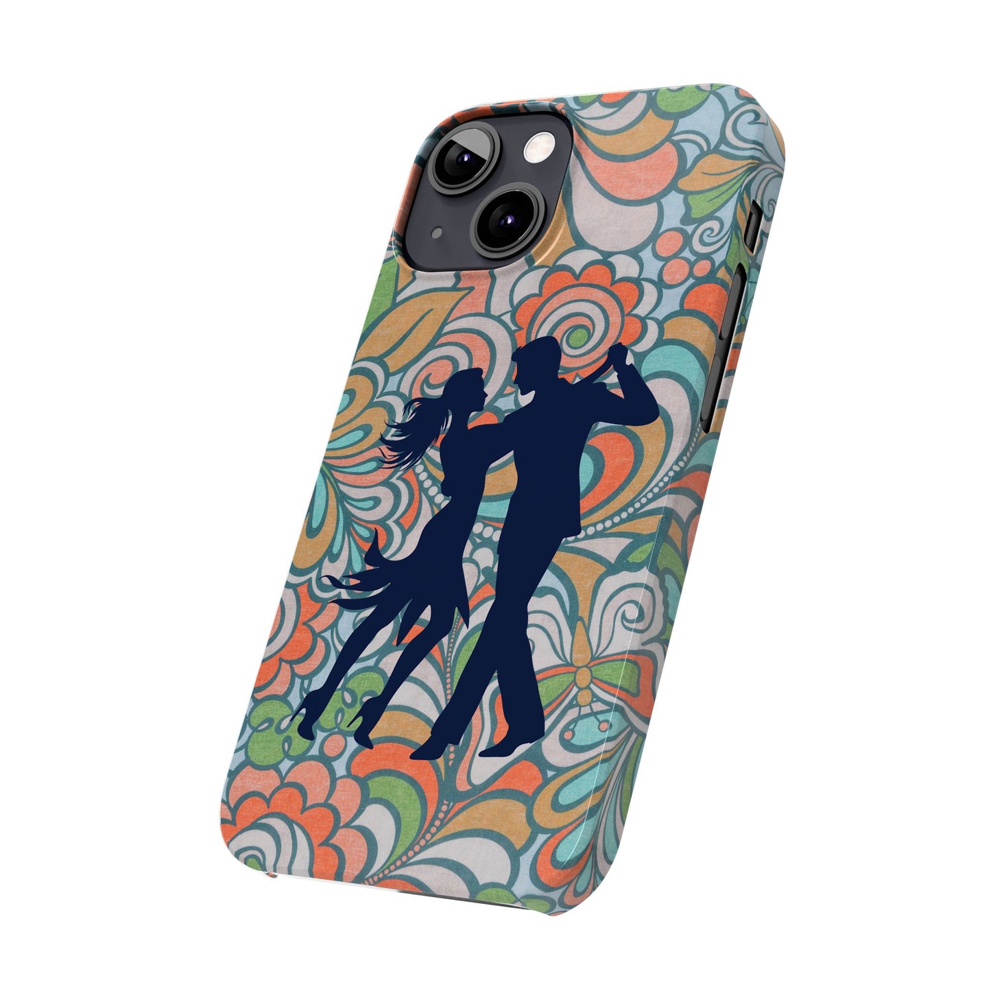 Retro Paisley iPhone Case | Latin Dance Couple | Vintage Salsa Art | Floral Dance Design | BailaFashion Dance Lifestyle