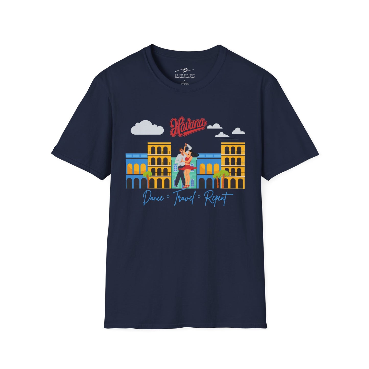 London Dance Travel Repeat T-Shirt | British Latin Dancers Big Ben Tee | Class Practice Matching Couple Tops | BailaFashion Dance Lifestyle