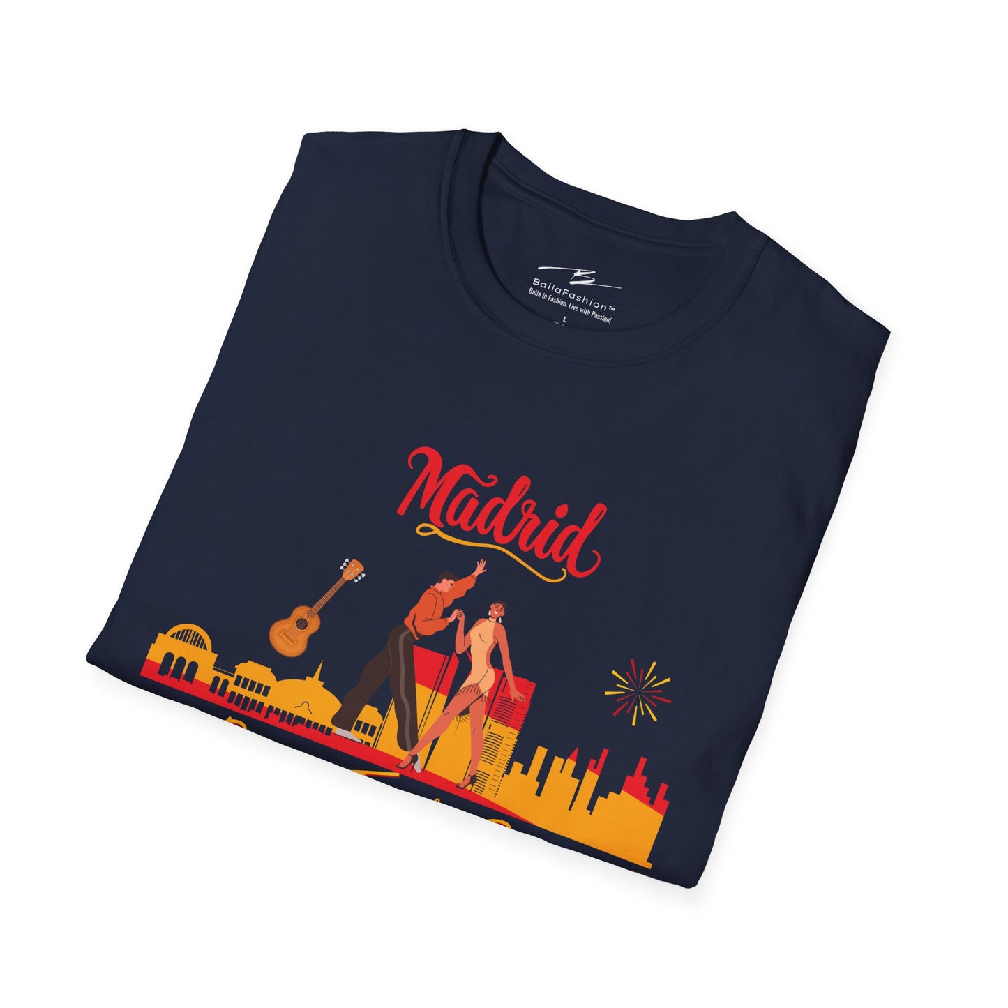 Madrid Dance Travel Repeat T-Shirt | Salsa Bachata Lovers Tee | Dance Lifestyle Shirt for Classes Socials Festivals | Matching Couple Tops