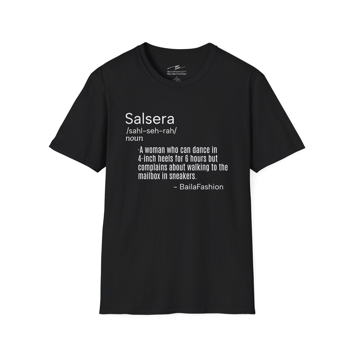 SALSERA Definition T-Shirt | Funny Salsa Dance Tee | High Heels vs Sneakers | Latin Dancing Humor | Women's Dancer Gift | Studio Daily Wear