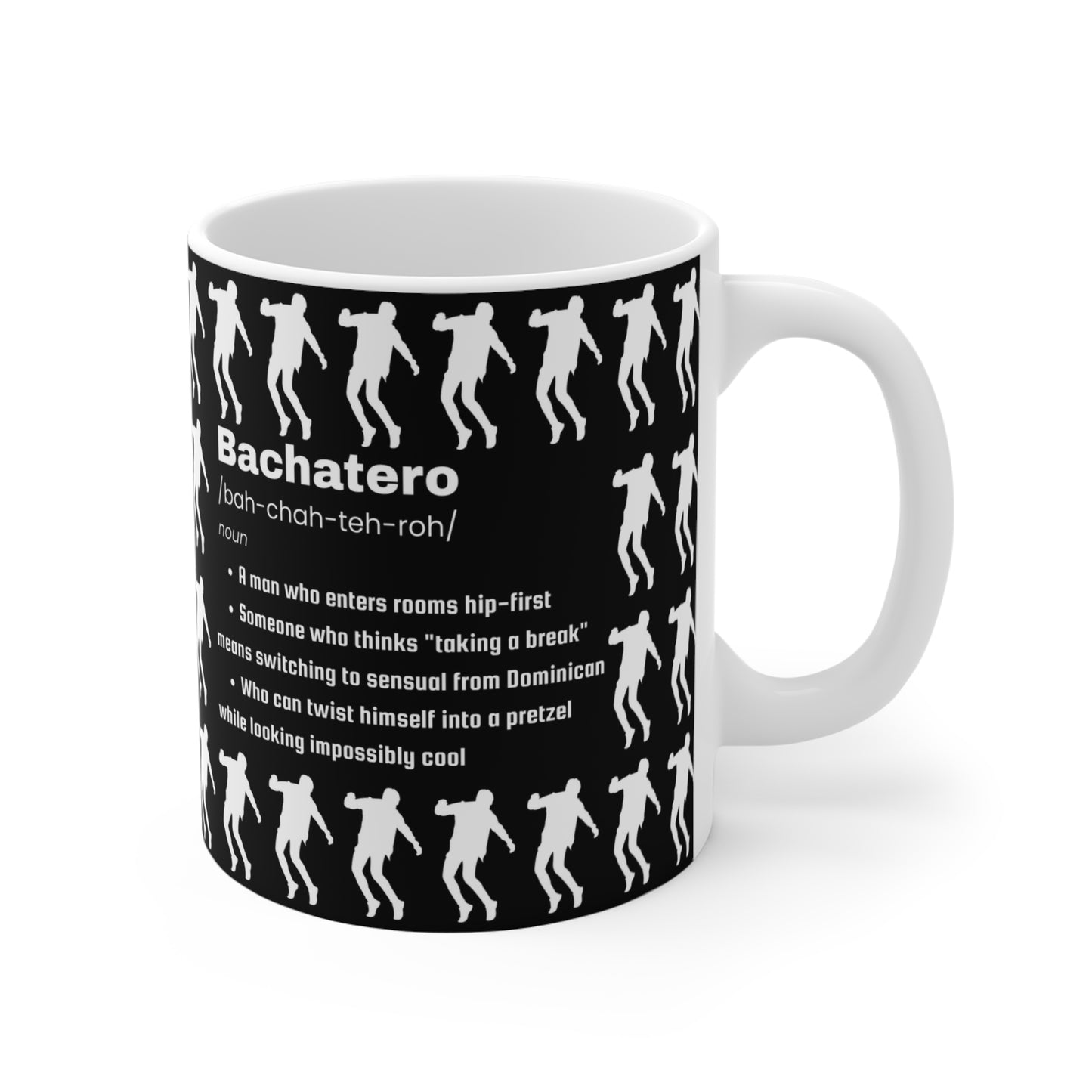 Bachatero Definition Ceramic Mug 11oz | Latin Dance Humor Cup | Bachata Dancer Gift | Dance Studio Accessory | Dance Lifestyle