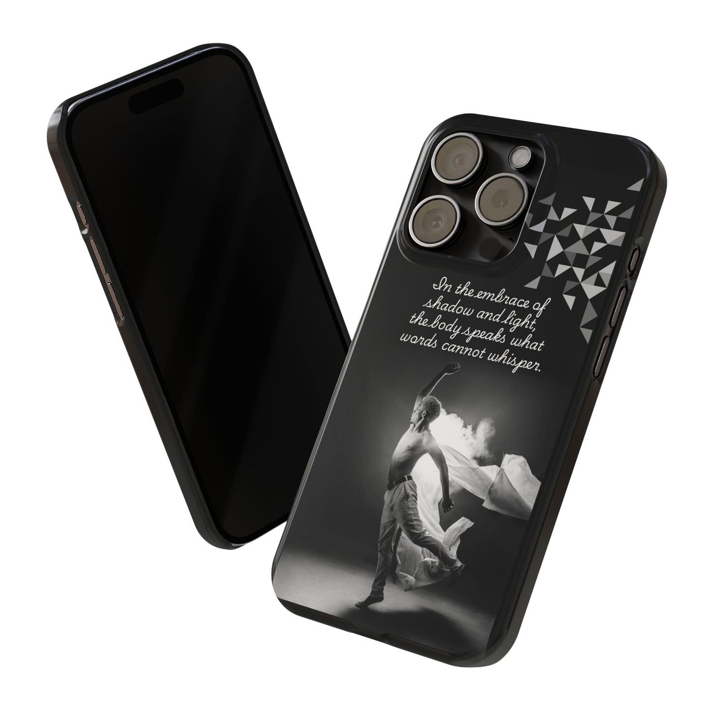 Whispered Motion iPhone Case | Shadow & Light Dance Art | Poetic Movement Design | Dance Lifestyle | BailaFashion