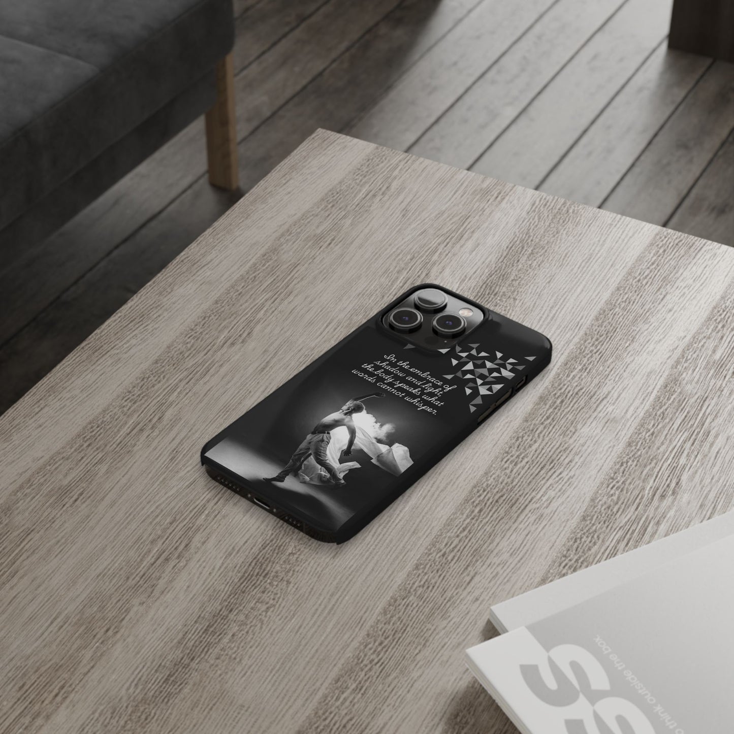 Whispered Motion iPhone Case | Shadow & Light Dance Art | Poetic Movement Design | Dance Lifestyle | BailaFashion
