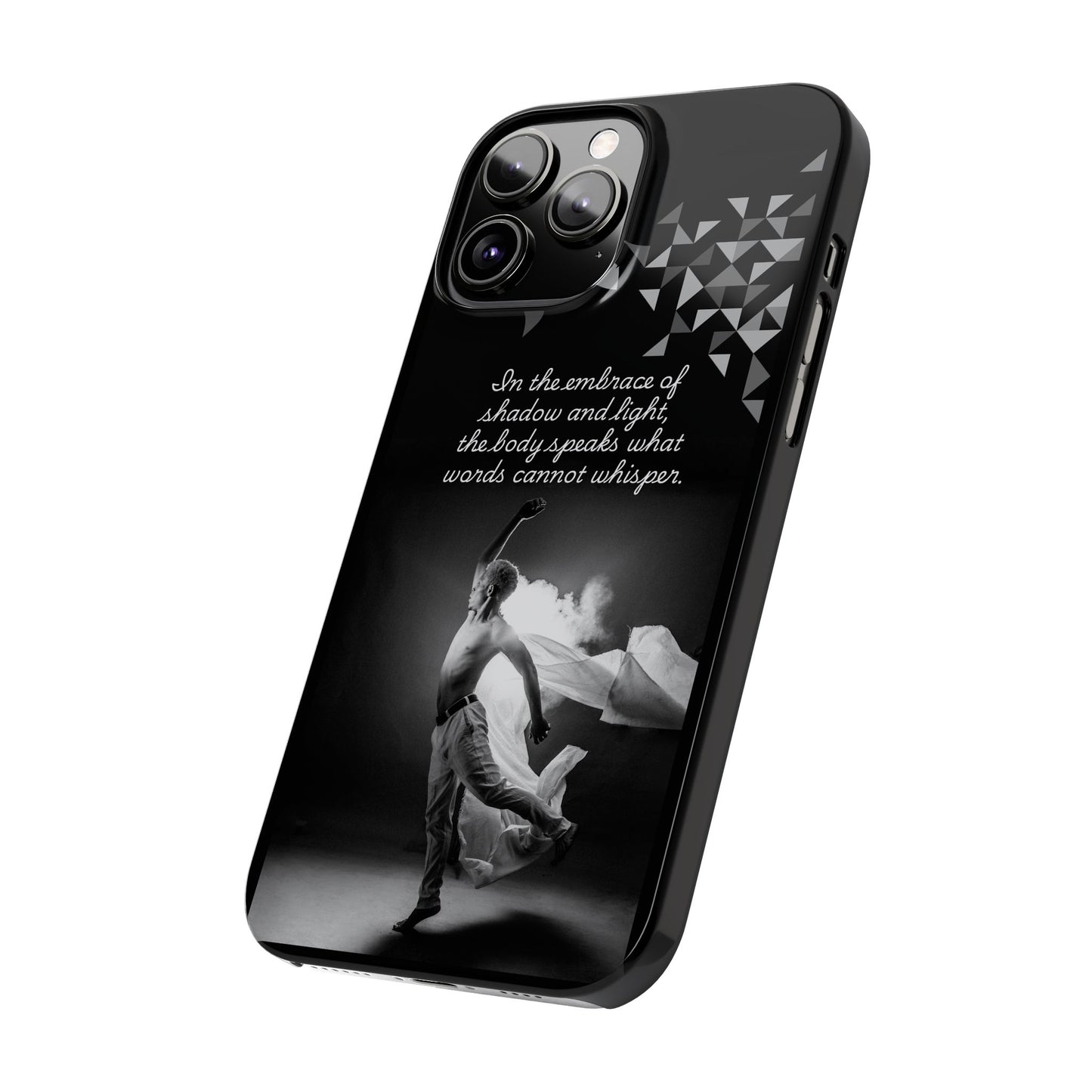 Whispered Motion iPhone Case | Shadow & Light Dance Art | Poetic Movement Design | Dance Lifestyle | BailaFashion